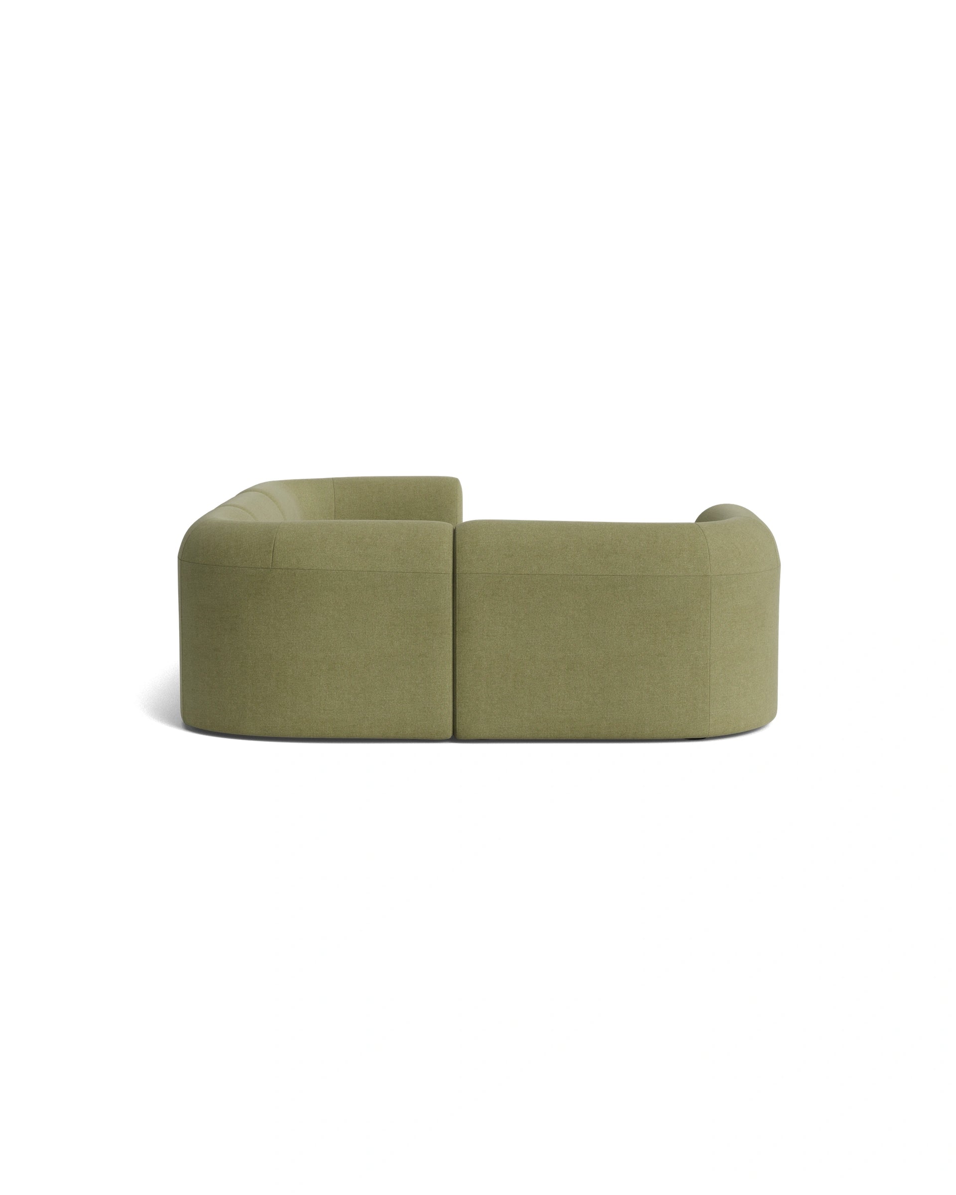 Berg LHF Closed Chaise Sofa - Fossil Eucalyptus