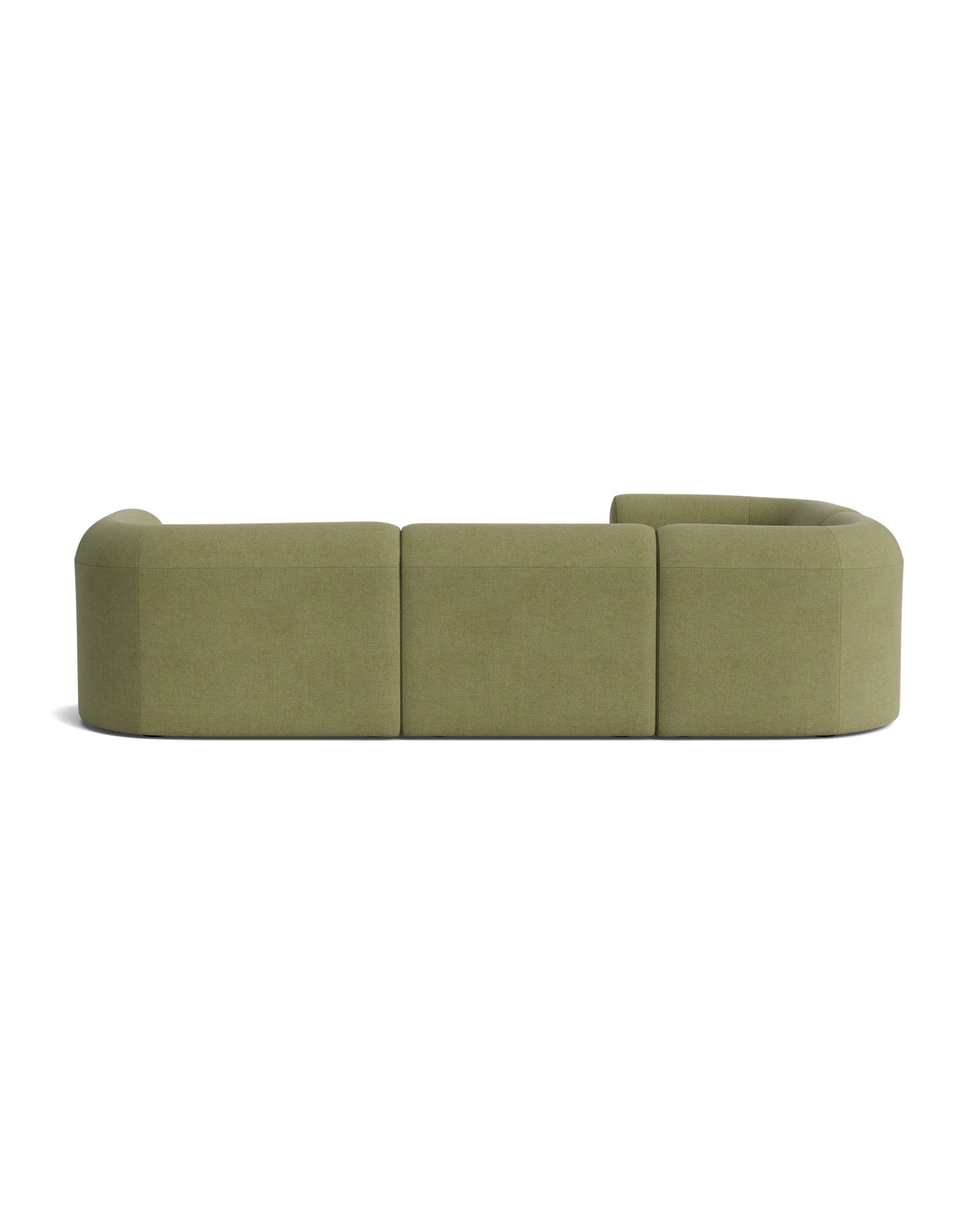 Berg LHF Closed Chaise Sofa - Fossil Eucalyptus