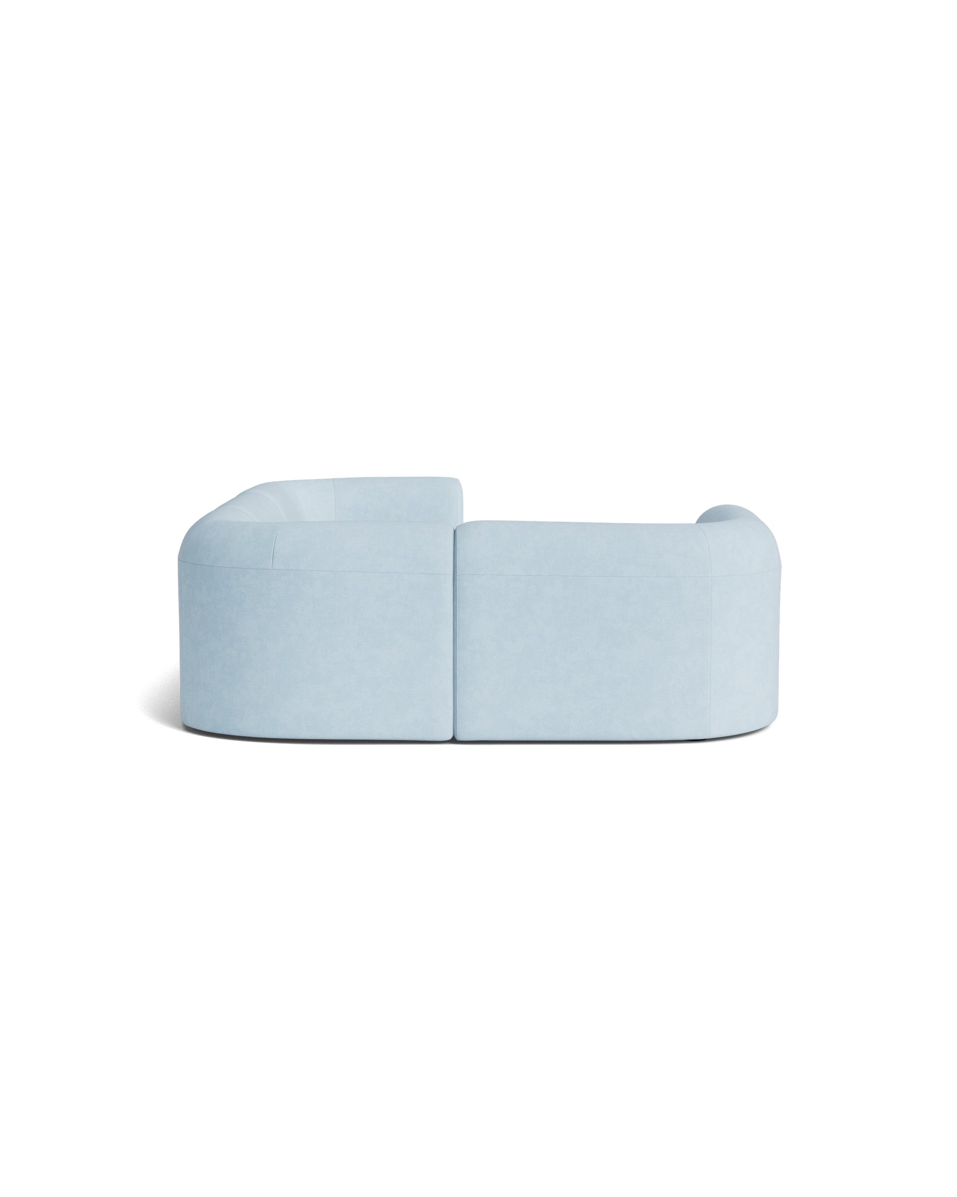 Berg LHF Closed Chaise Sofa - Fossil Powder Blue