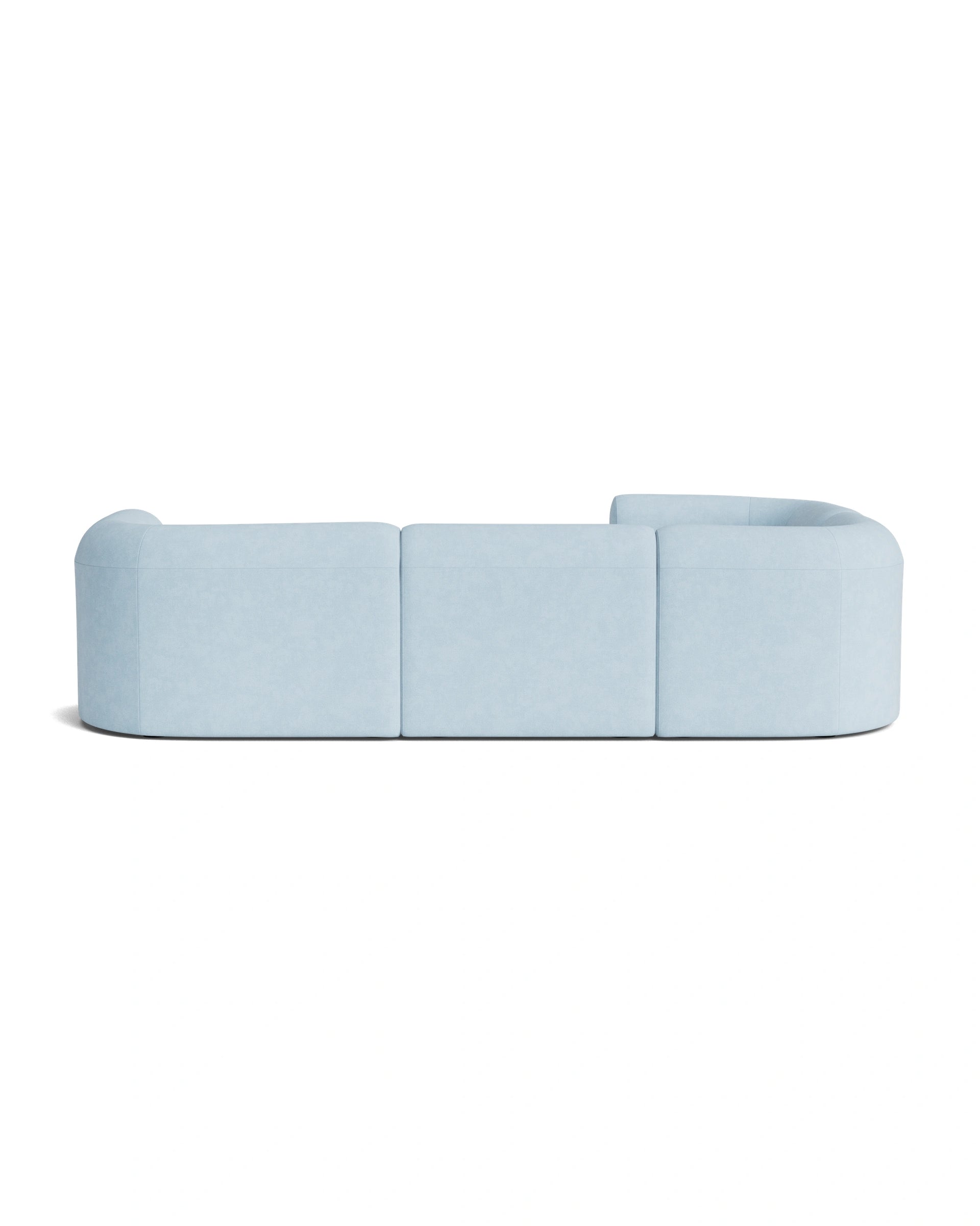 Berg LHF Closed Chaise Sofa - Fossil Powder Blue