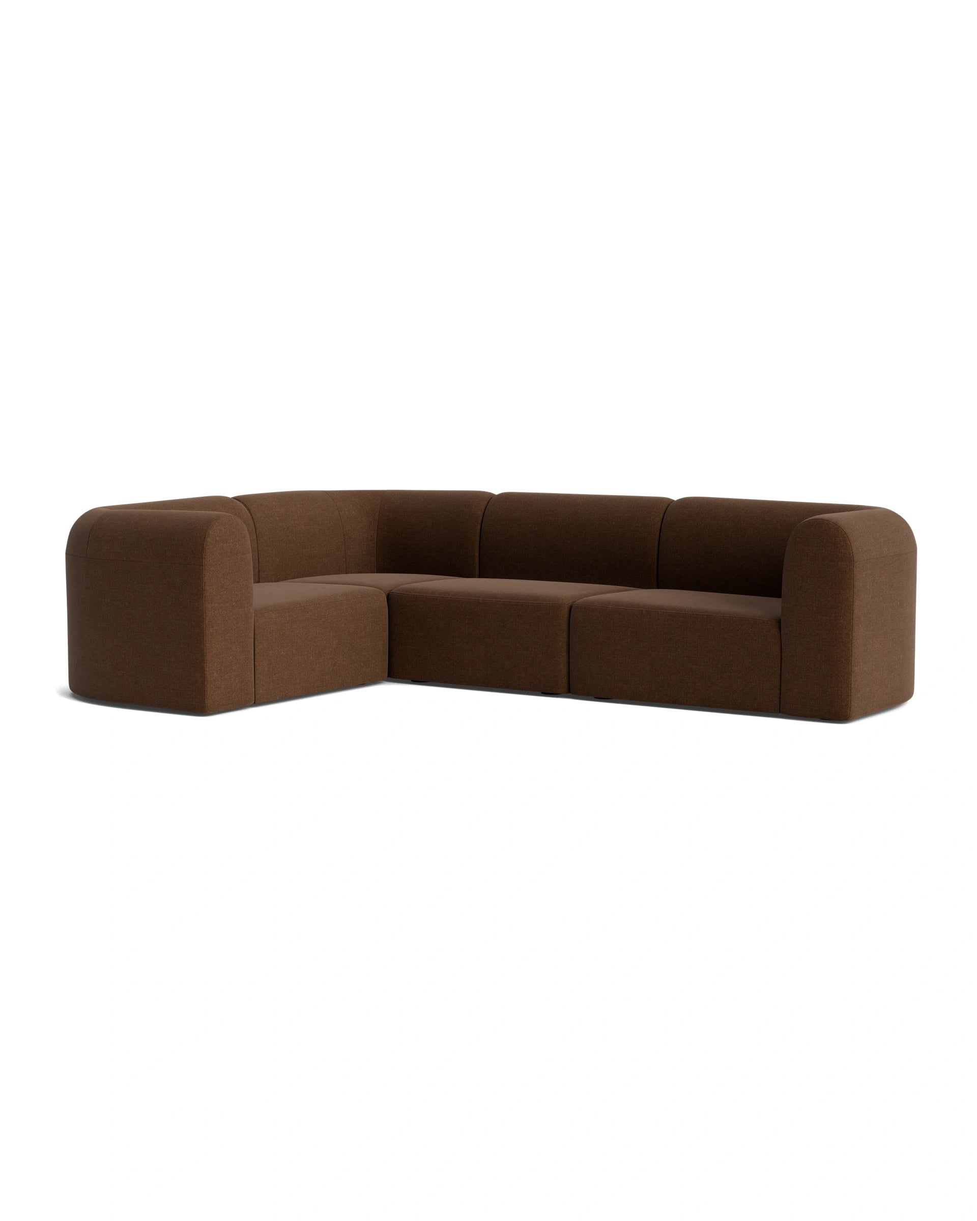 Berg LHF Closed Chaise Sofa - Fossil Chocolate