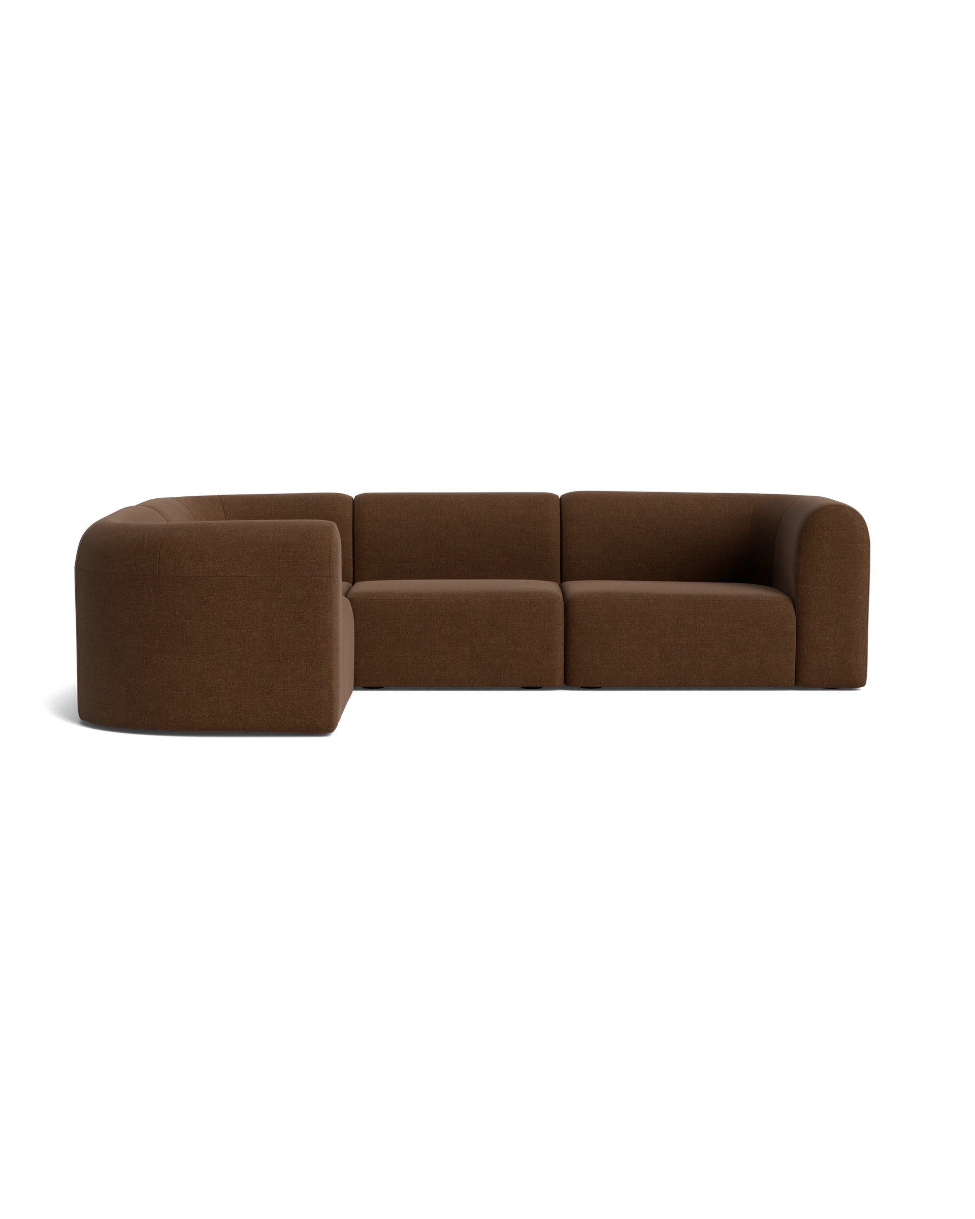 Berg LHF Closed Chaise Sofa - Fossil Chocolate