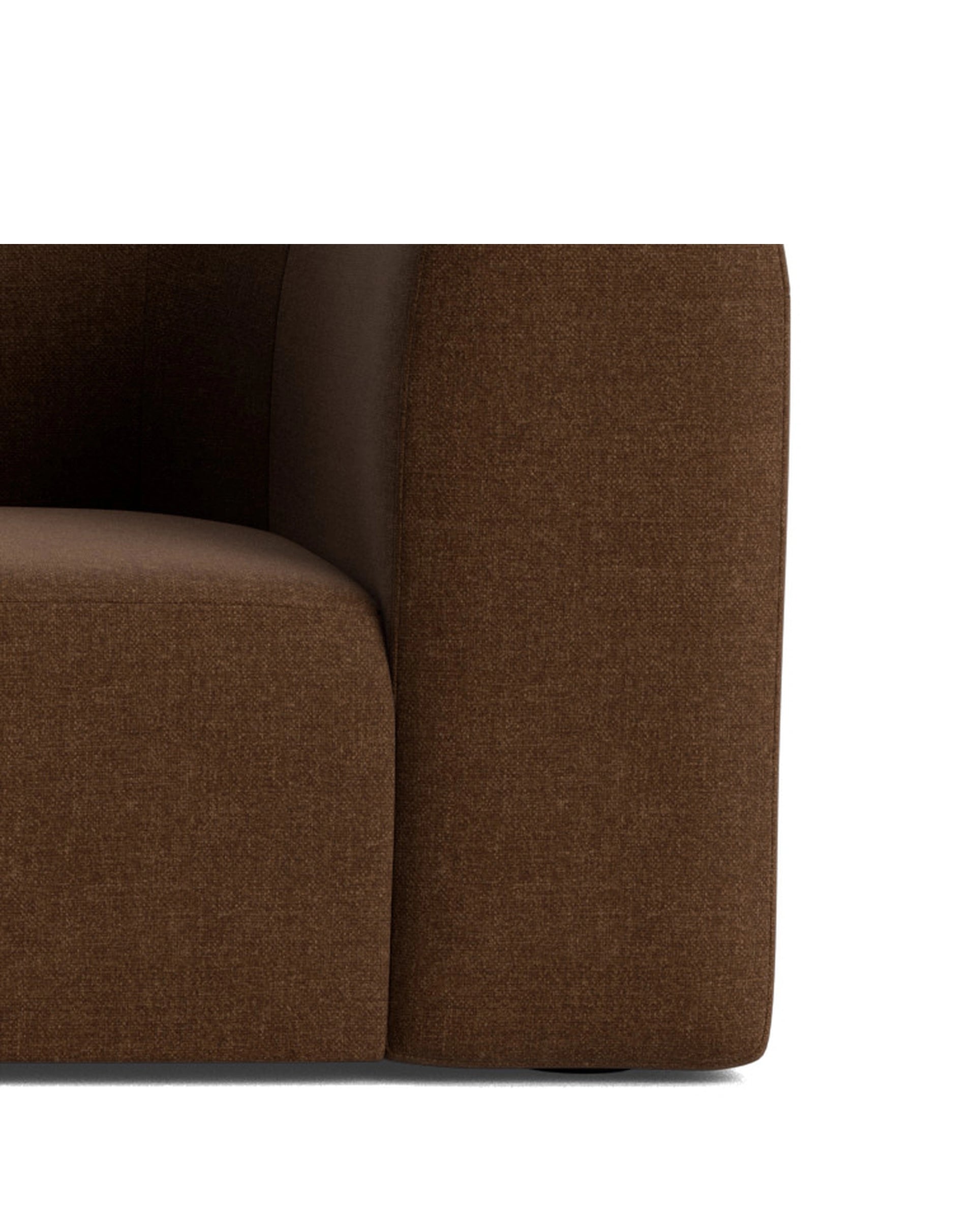 Berg LHF Closed Chaise Sofa - Fossil Chocolate