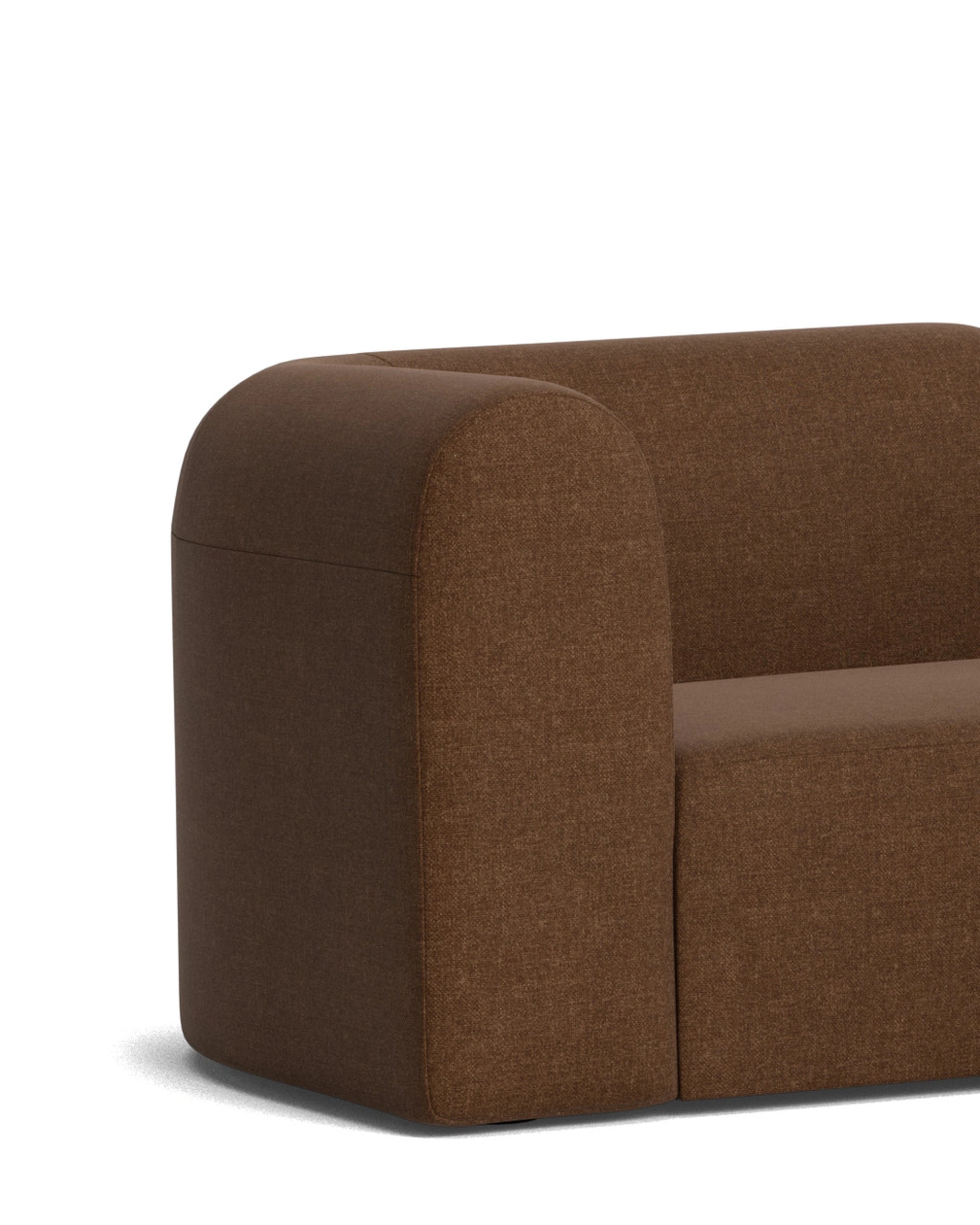 Berg LHF Closed Chaise Sofa - Fossil Chocolate