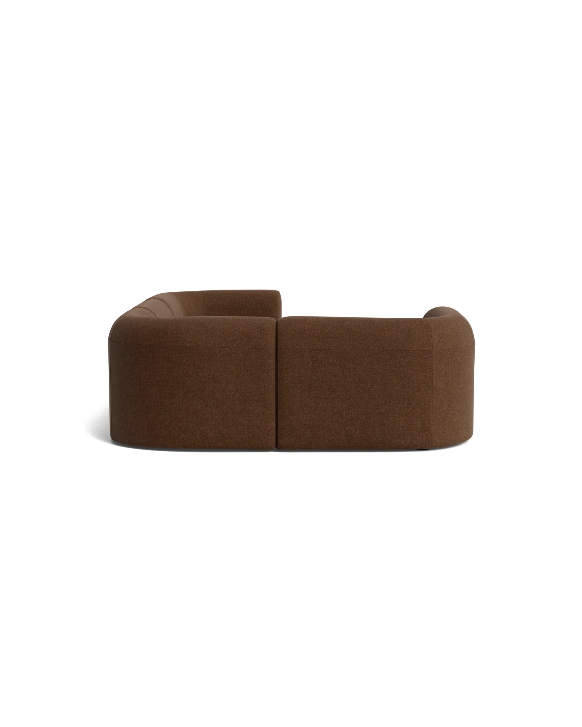 Berg LHF Closed Chaise Sofa - Fossil Chocolate