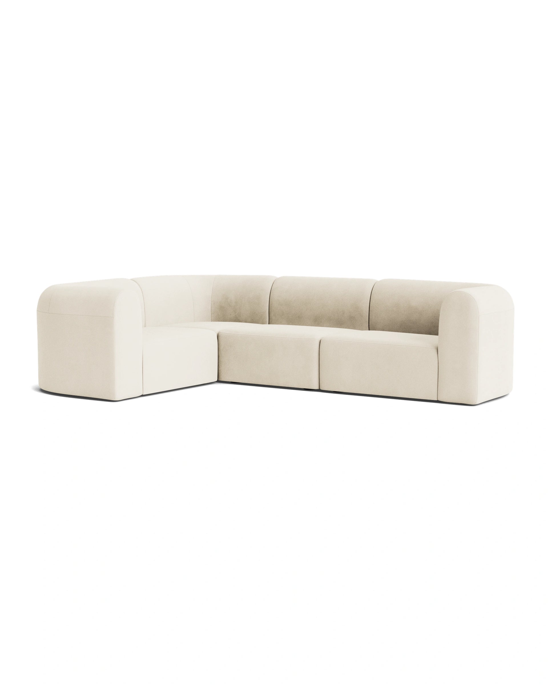 Berg LHF Closed Chaise Sofa - Corduroy Off White