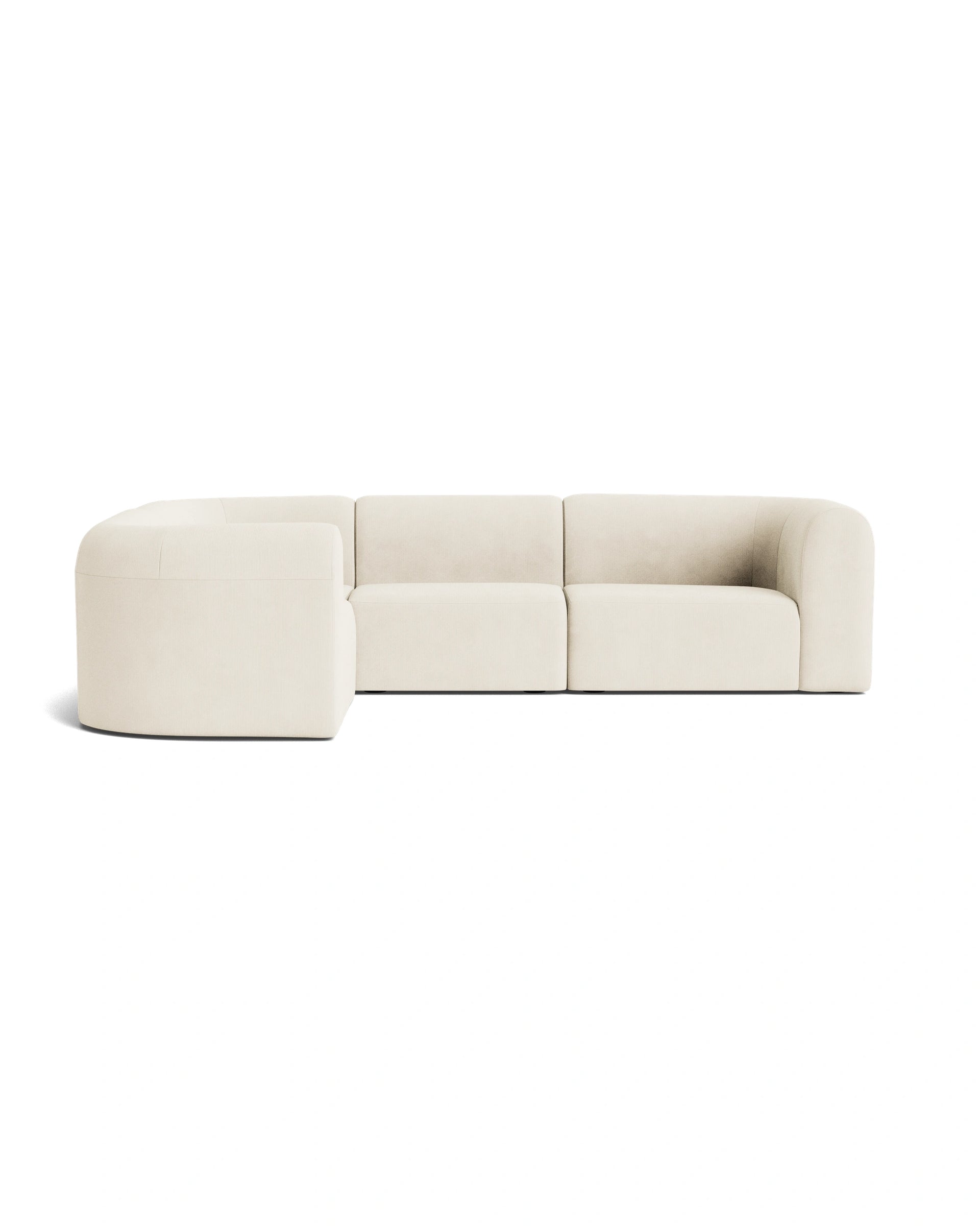 Berg LHF Closed Chaise Sofa - Corduroy Off White