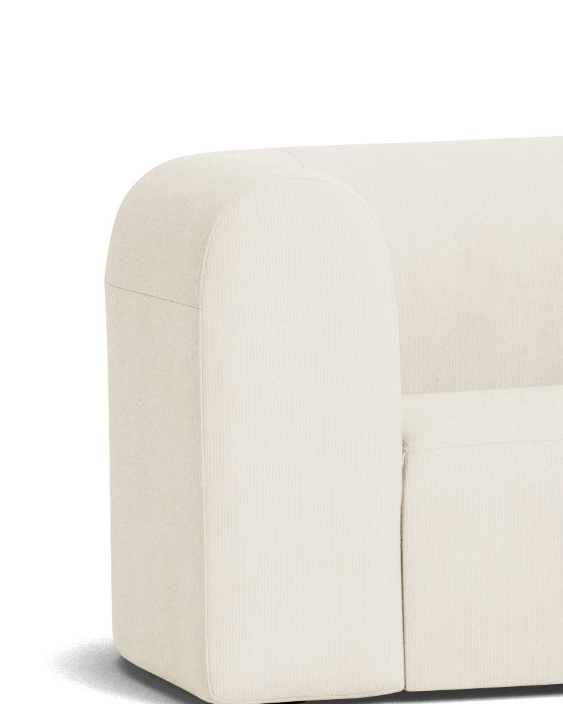 Berg LHF Closed Chaise Sofa - Corduroy Off White