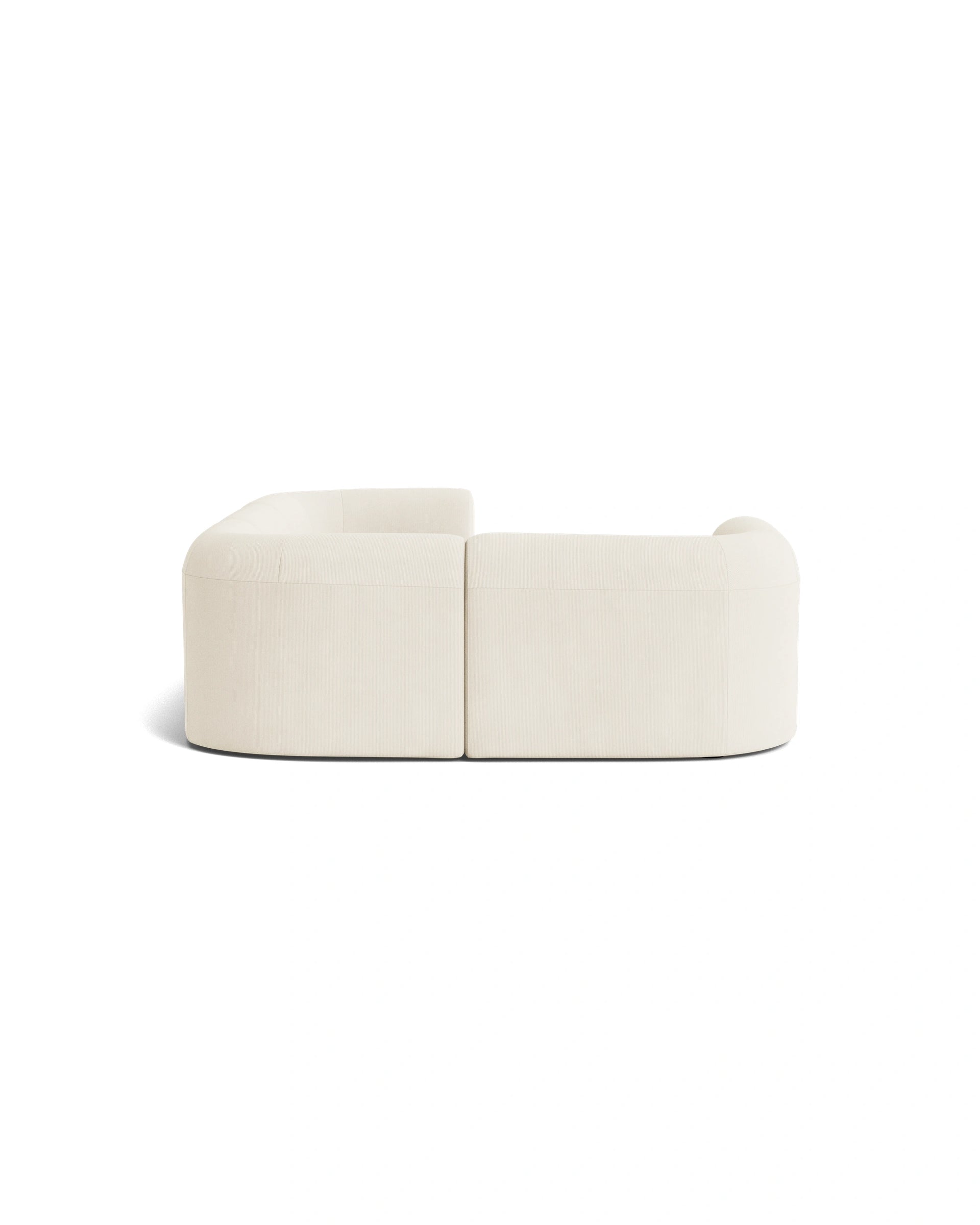 Berg LHF Closed Chaise Sofa - Corduroy Off White