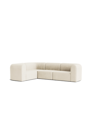Berg LHF Closed Chaise Sofa - Corduroy Off White