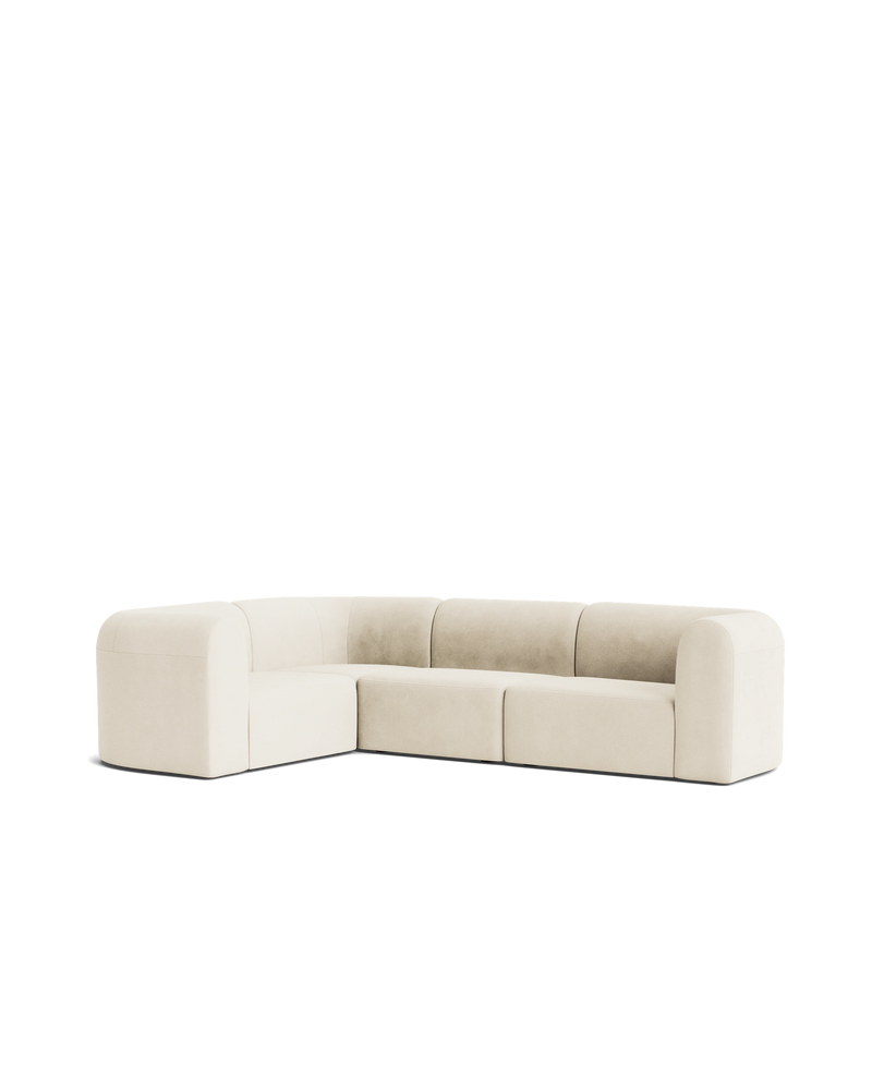 Berg LHF Closed Chaise Sofa - Corduroy Off White