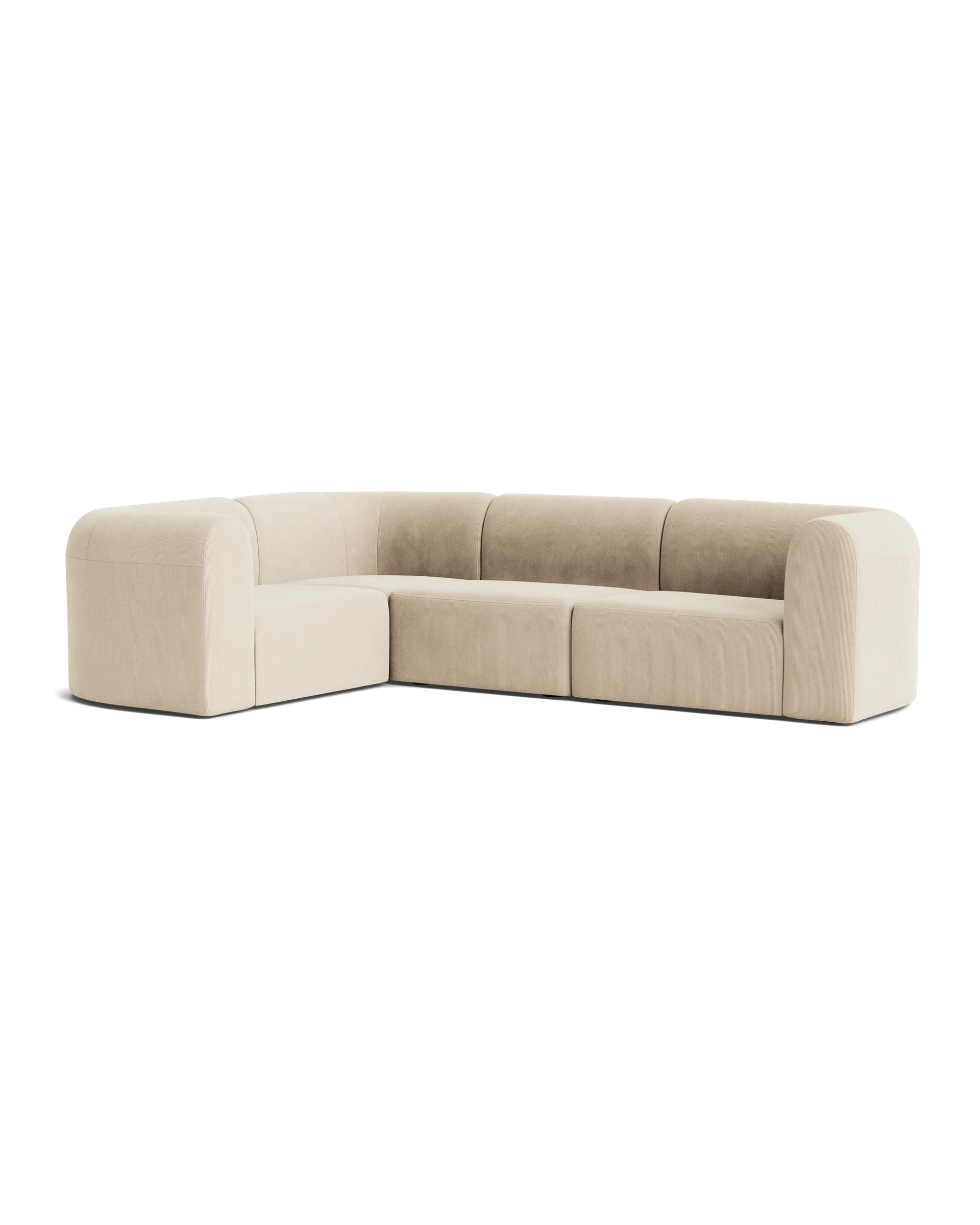Berg LHF Closed Chaise Sofa - Corduroy Mist