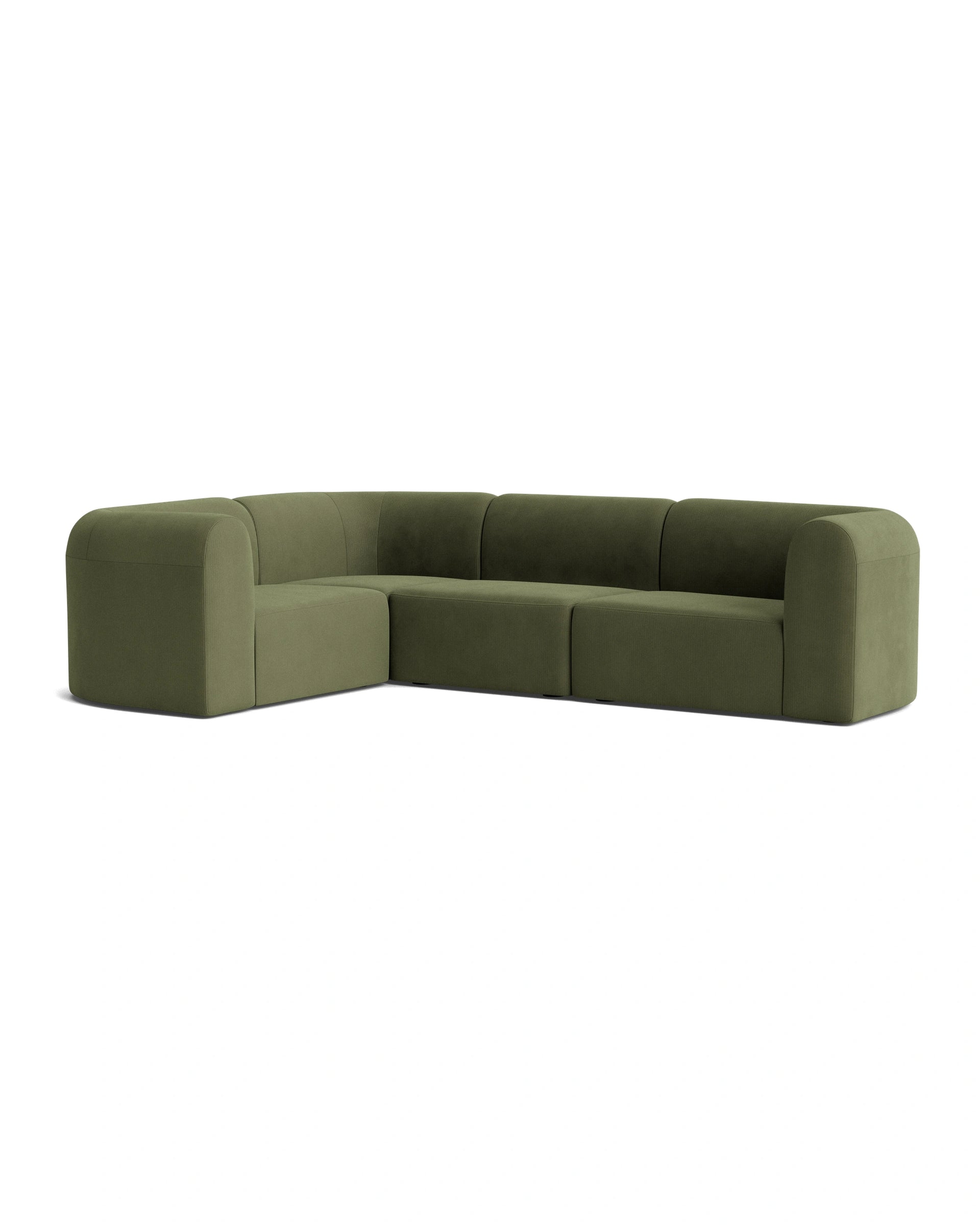 Berg LHF Closed Chaise Sofa - Corduroy Forest
