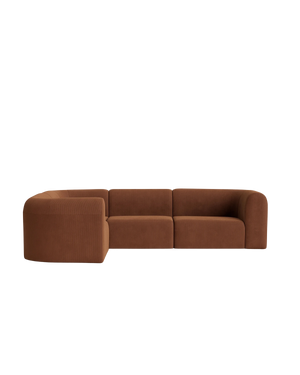 Berg LHF Closed Chaise Sofa - Corduroy Cocoa