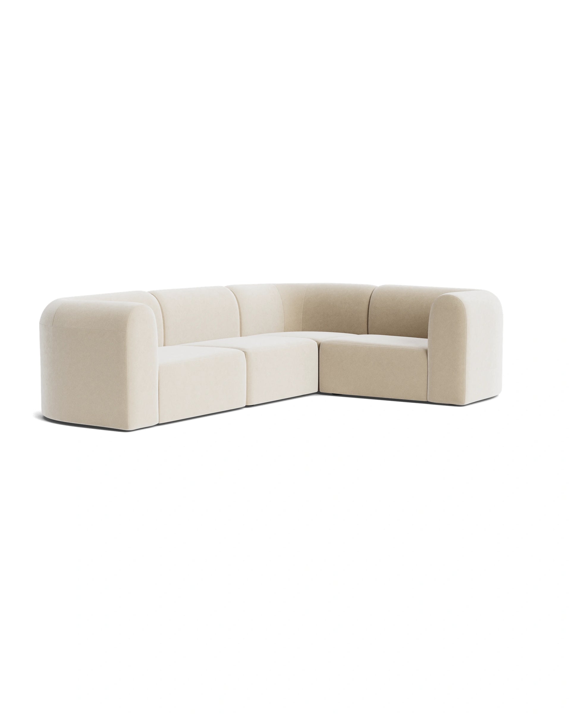 Berg RHF Closed Chaise Sofa - Eden Ecru