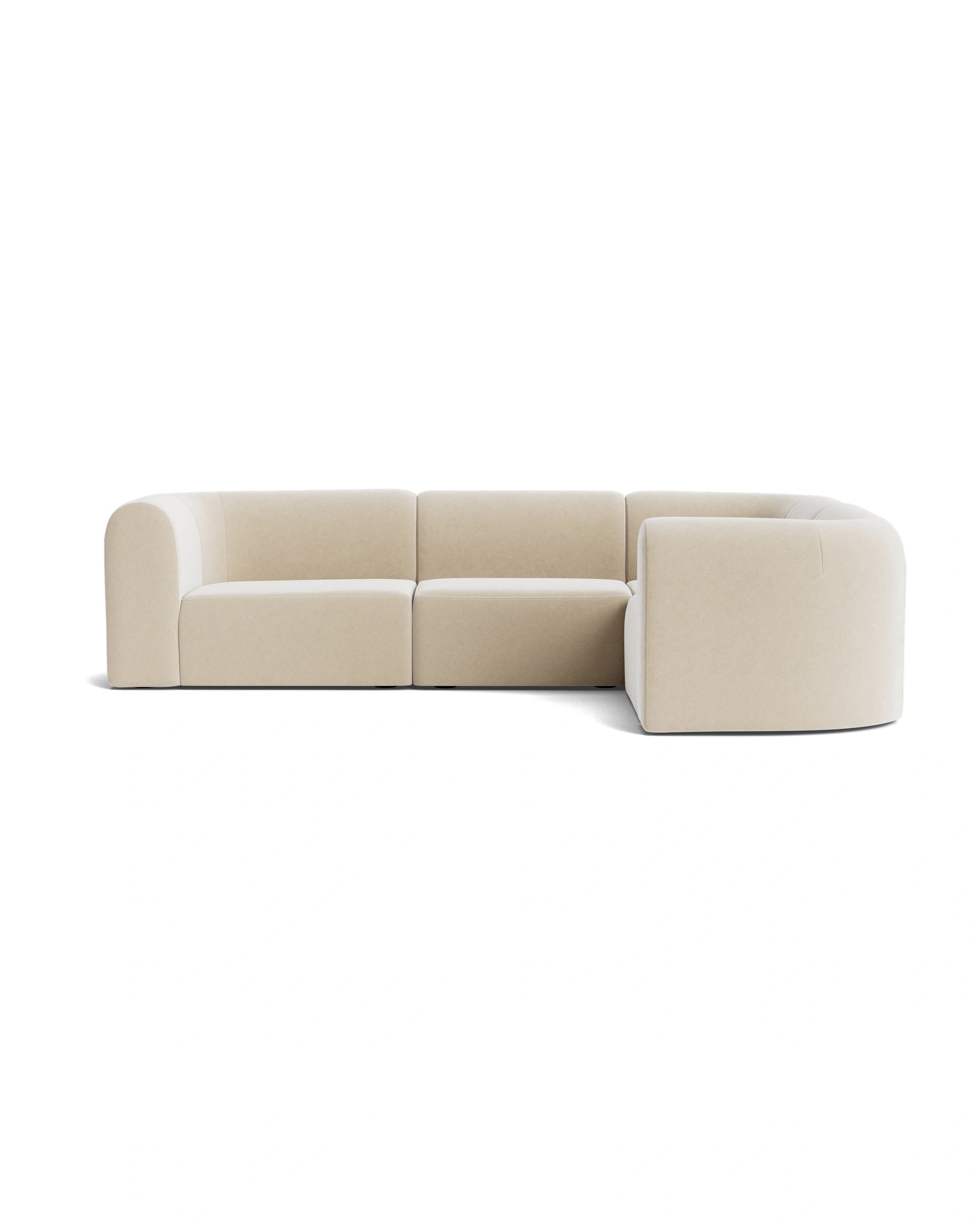 Berg RHF Closed Chaise Sofa - Eden Ecru