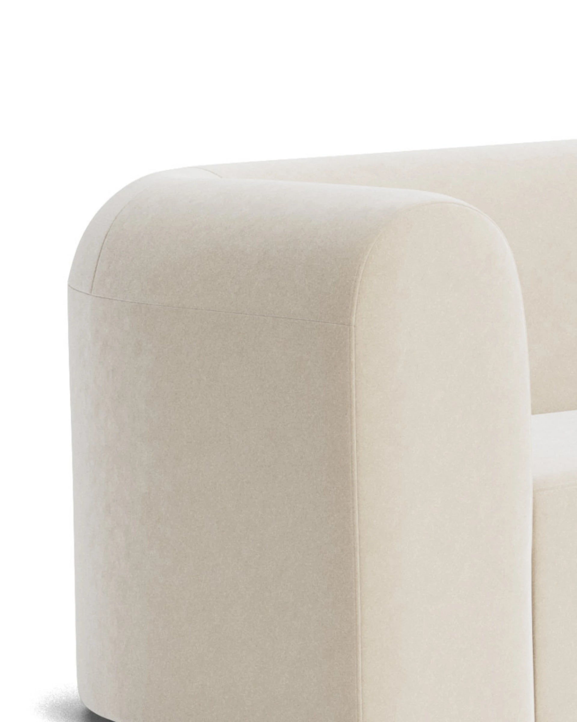 Berg RHF Closed Chaise Sofa - Eden Ecru