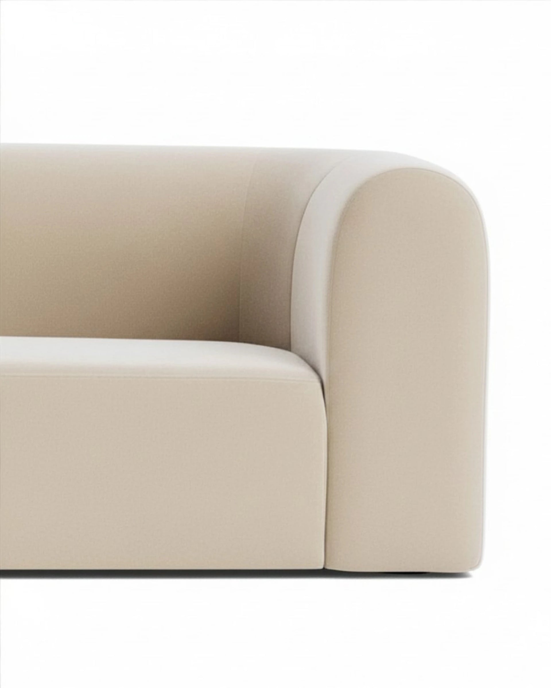 Berg RHF Closed Chaise Sofa - Eden Ecru