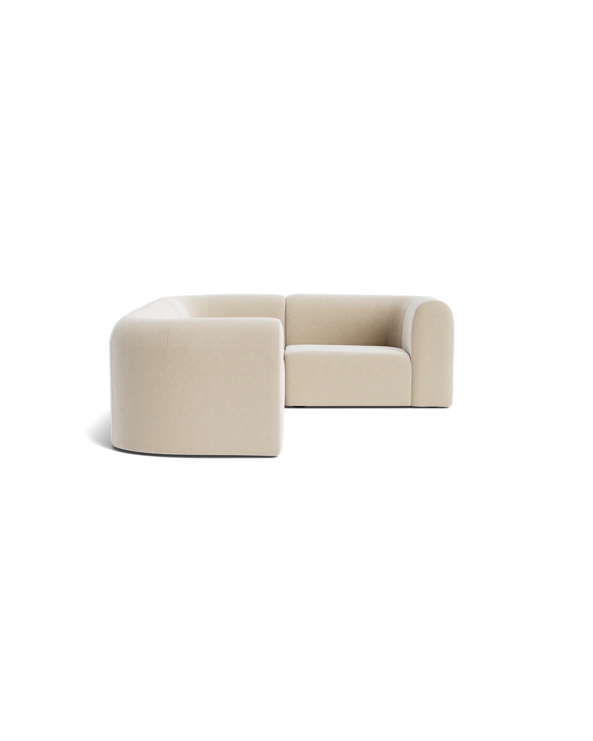 Berg RHF Closed Chaise Sofa - Eden Ecru