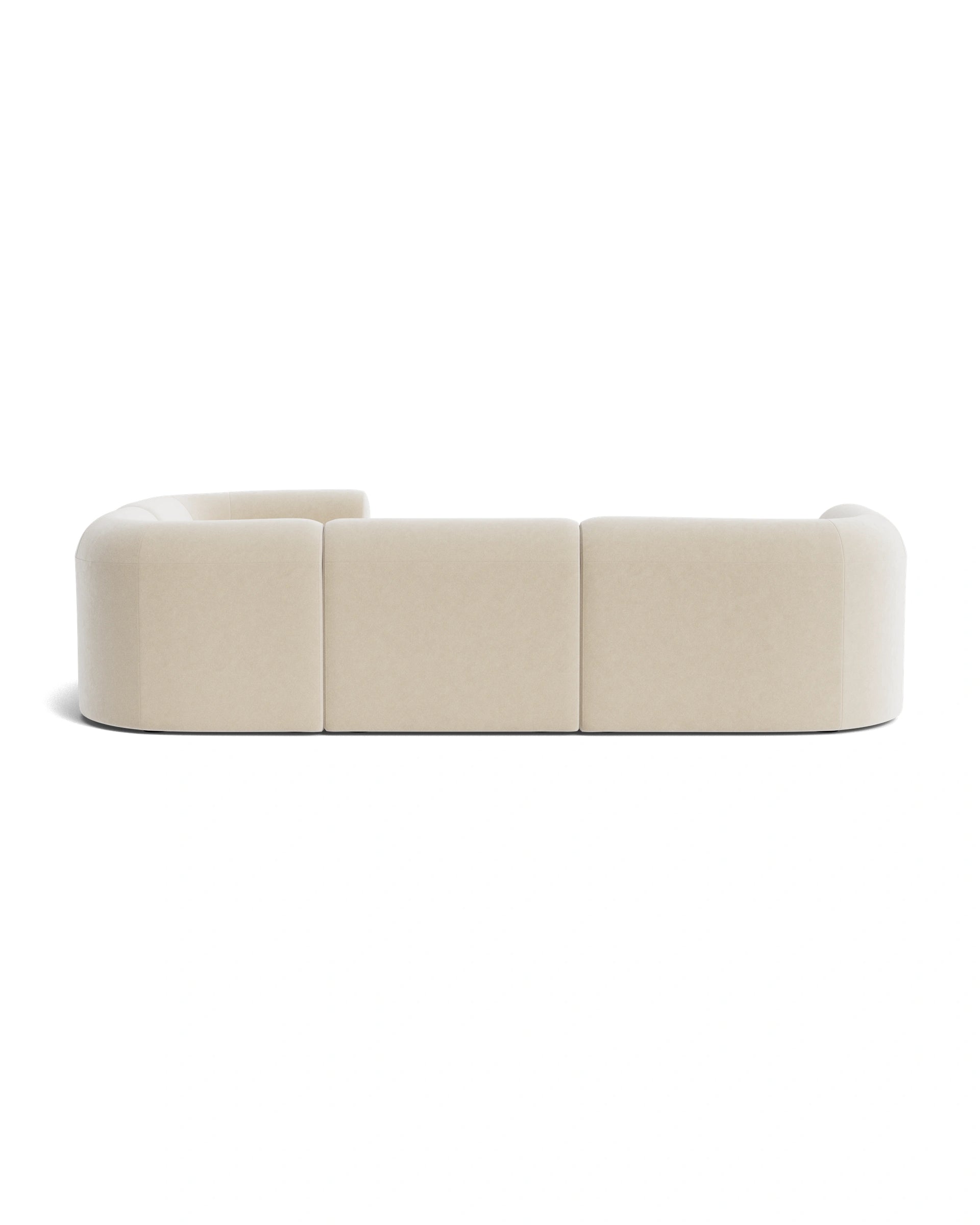 Berg RHF Closed Chaise Sofa - Eden Ecru