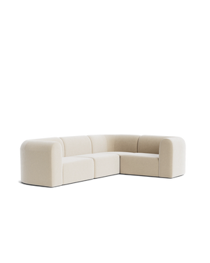 Berg RHF Closed Chaise Sofa - Eden Ecru