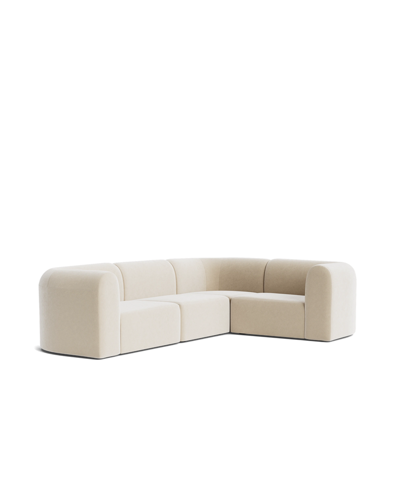 Berg RHF Closed Chaise Sofa - Eden Ecru