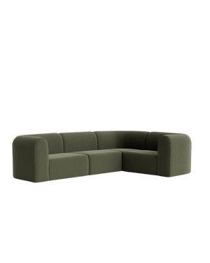 Berg RHF Closed Chaise Sofa - Eden Leaf