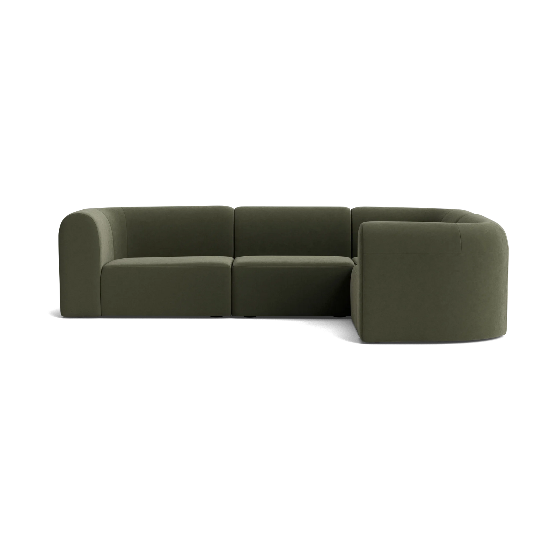Berg RHF Closed Chaise Sofa - Eden Leaf