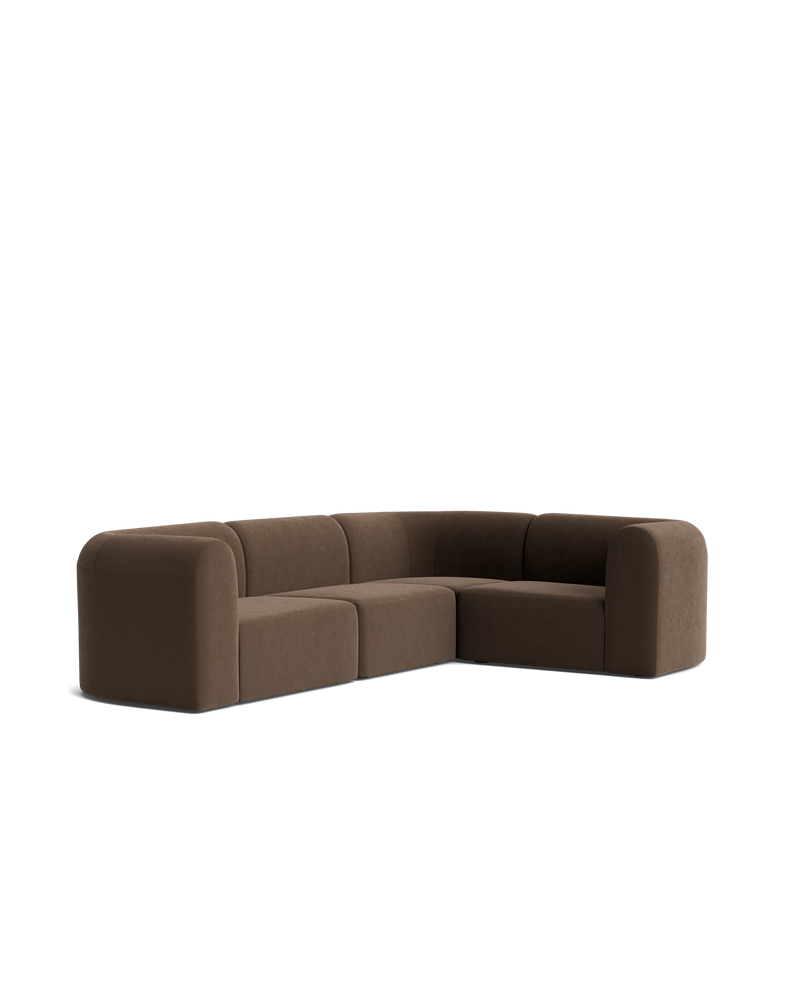 Berg RHF Closed Chaise Sofa - Eden Java