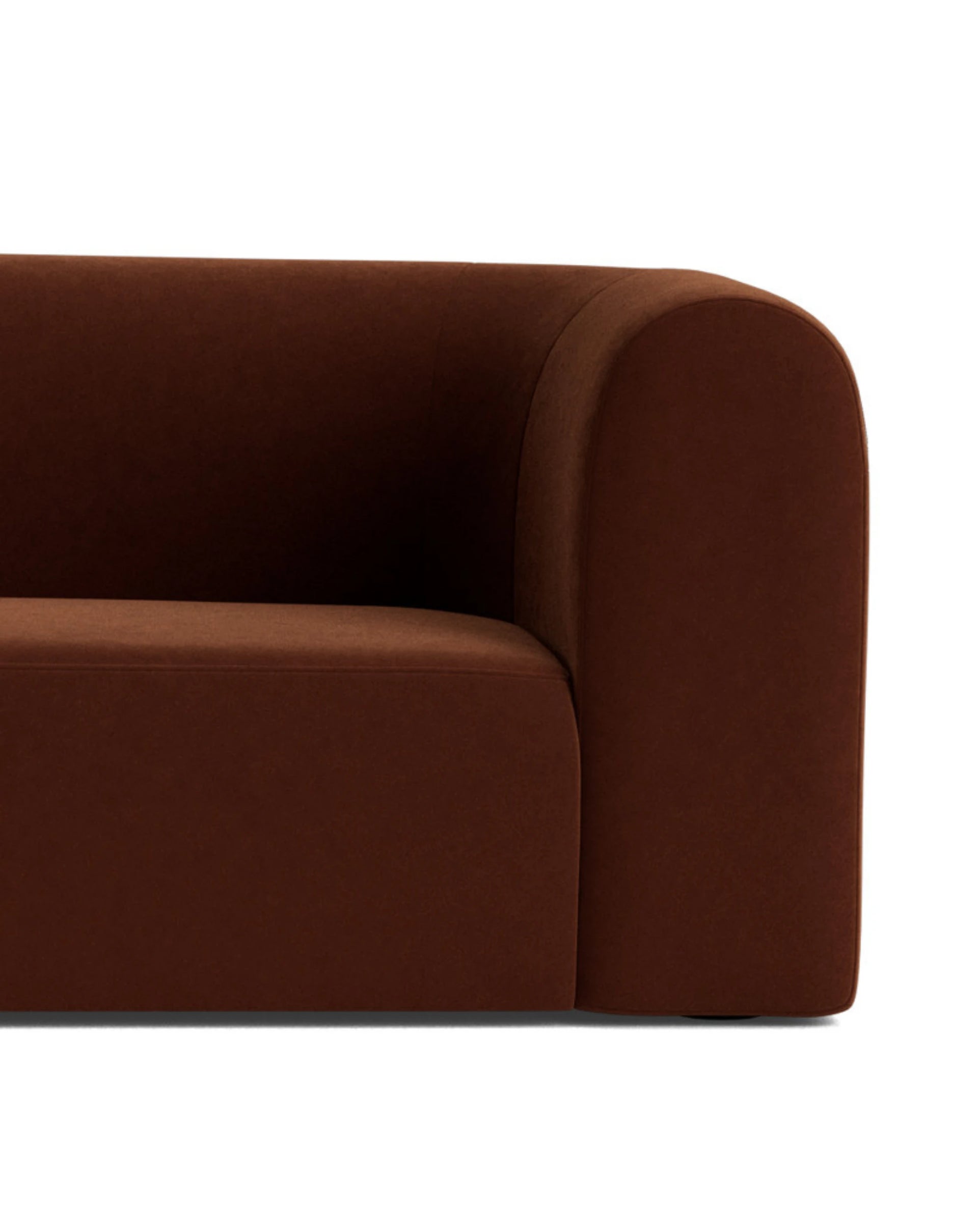 Berg RHF Closed Chaise Sofa - Eden Brick