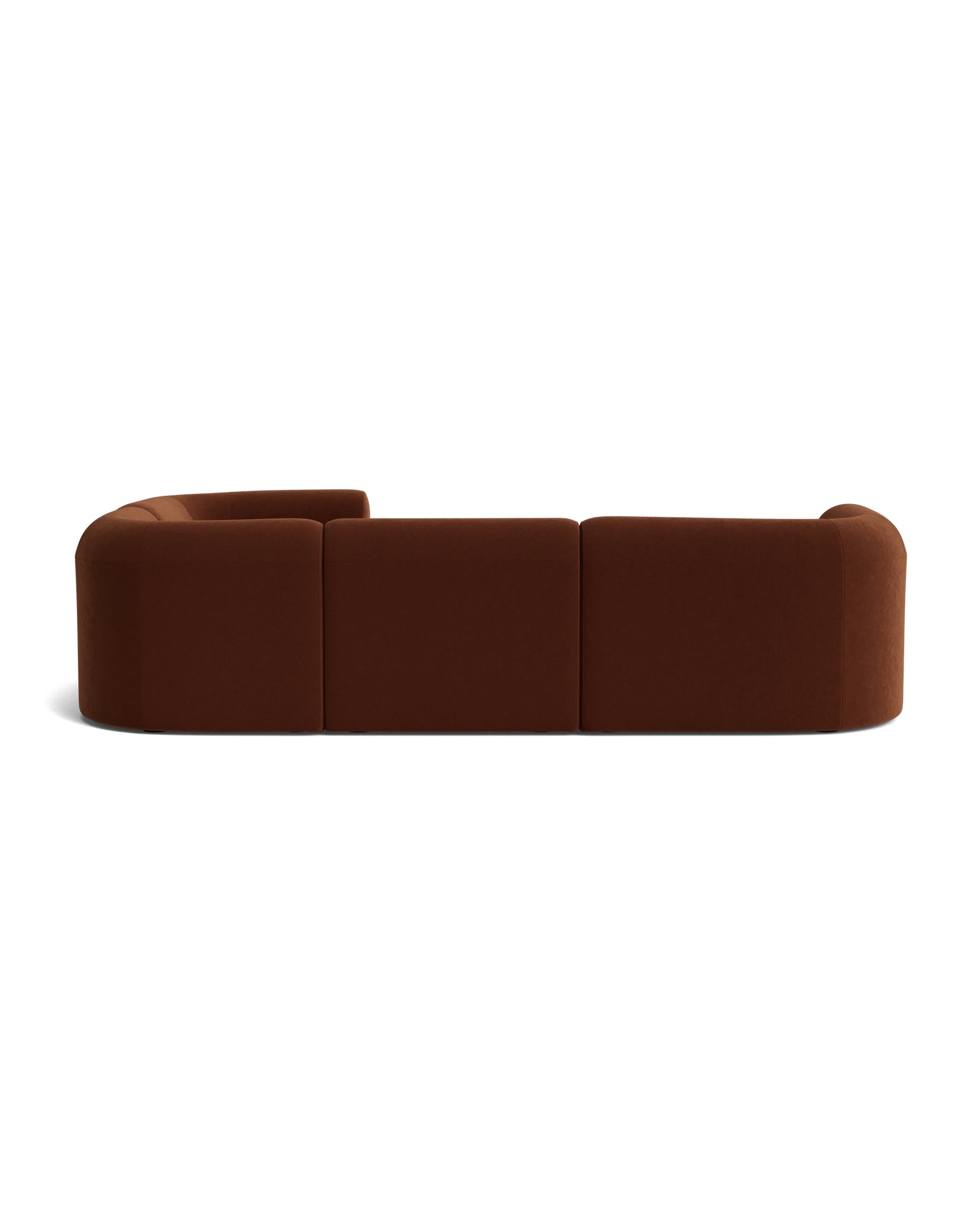 Berg RHF Closed Chaise Sofa - Eden Brick