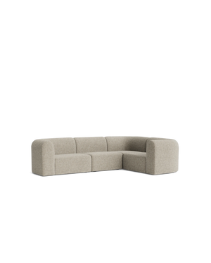 Berg RHF Closed Chaise Sofa - Fleck Smoke