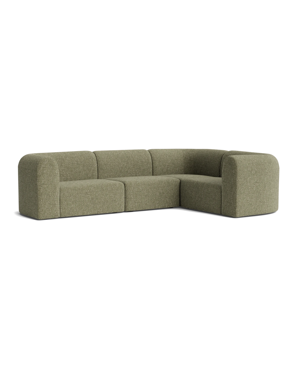 Berg RHF Closed Chaise Sofa - Fleck Olive