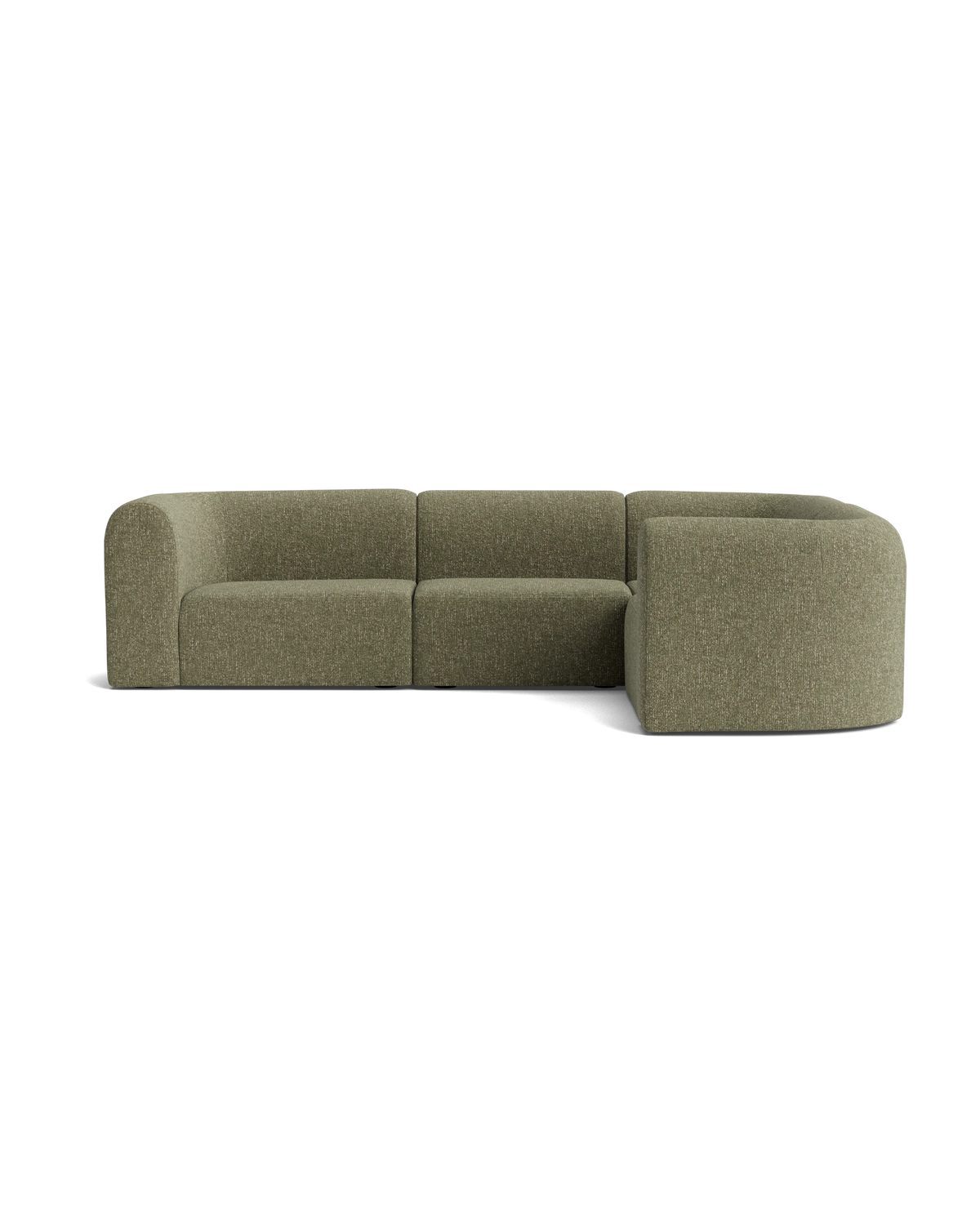 Berg RHF Closed Chaise Sofa - Fleck Olive