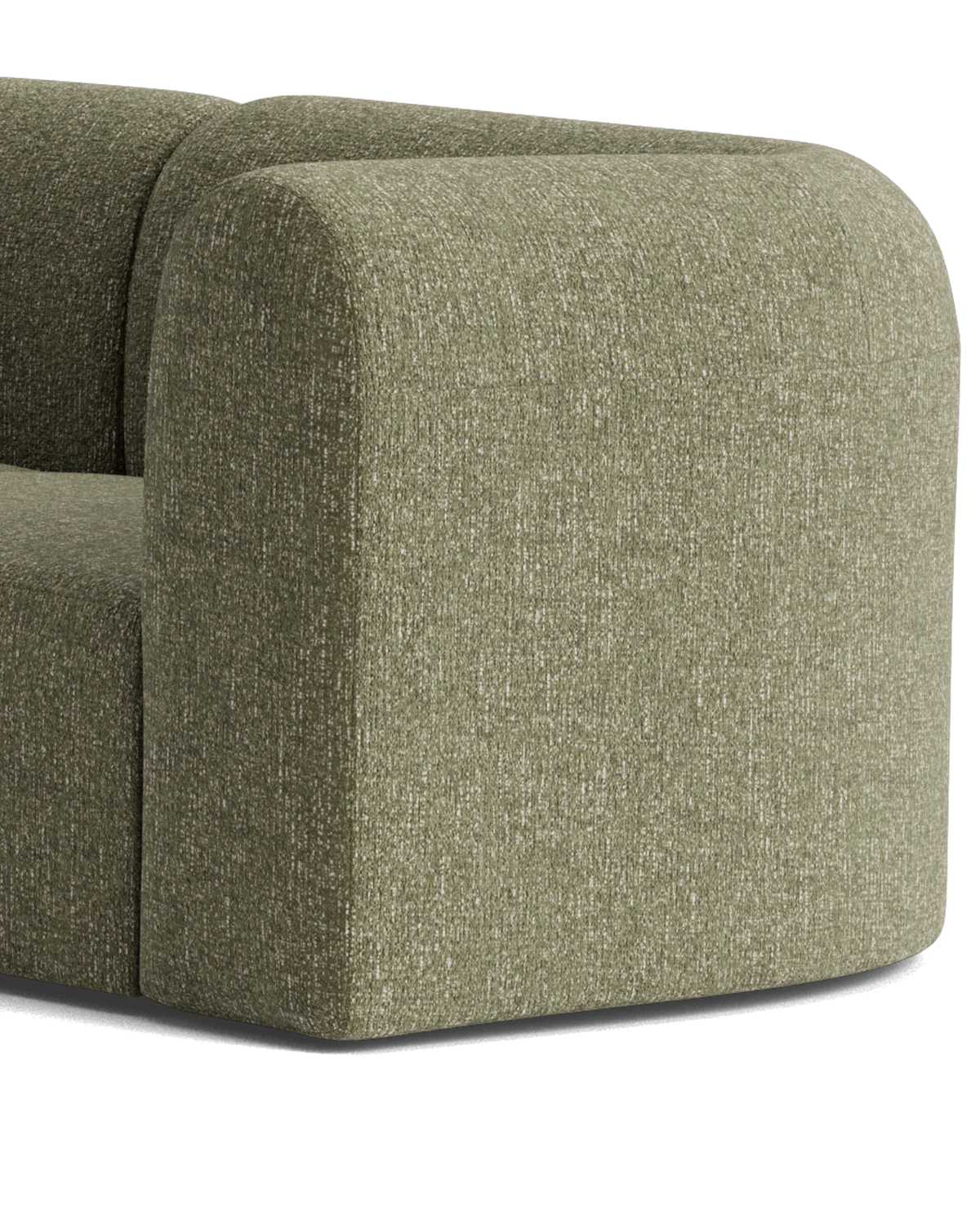 Berg RHF Closed Chaise Sofa - Fleck Olive