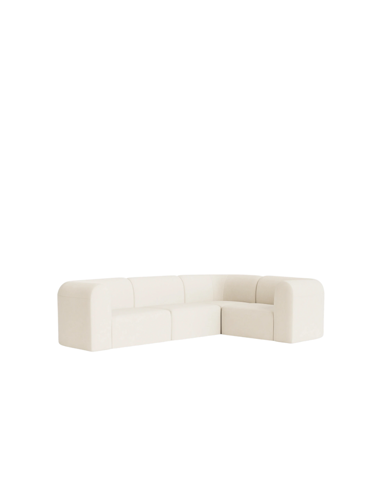 Berg RHF Closed Chaise Sofa - Fossil Vanilla