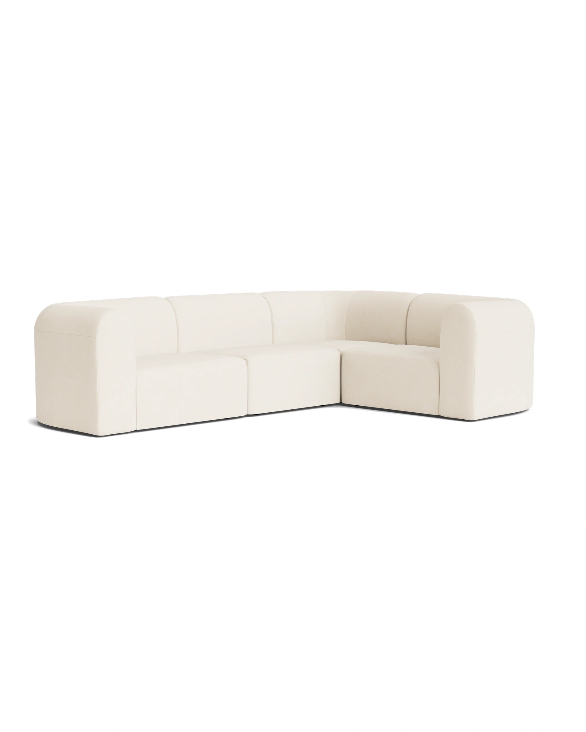 Berg RHF Closed Chaise Sofa - Fossil Vanilla