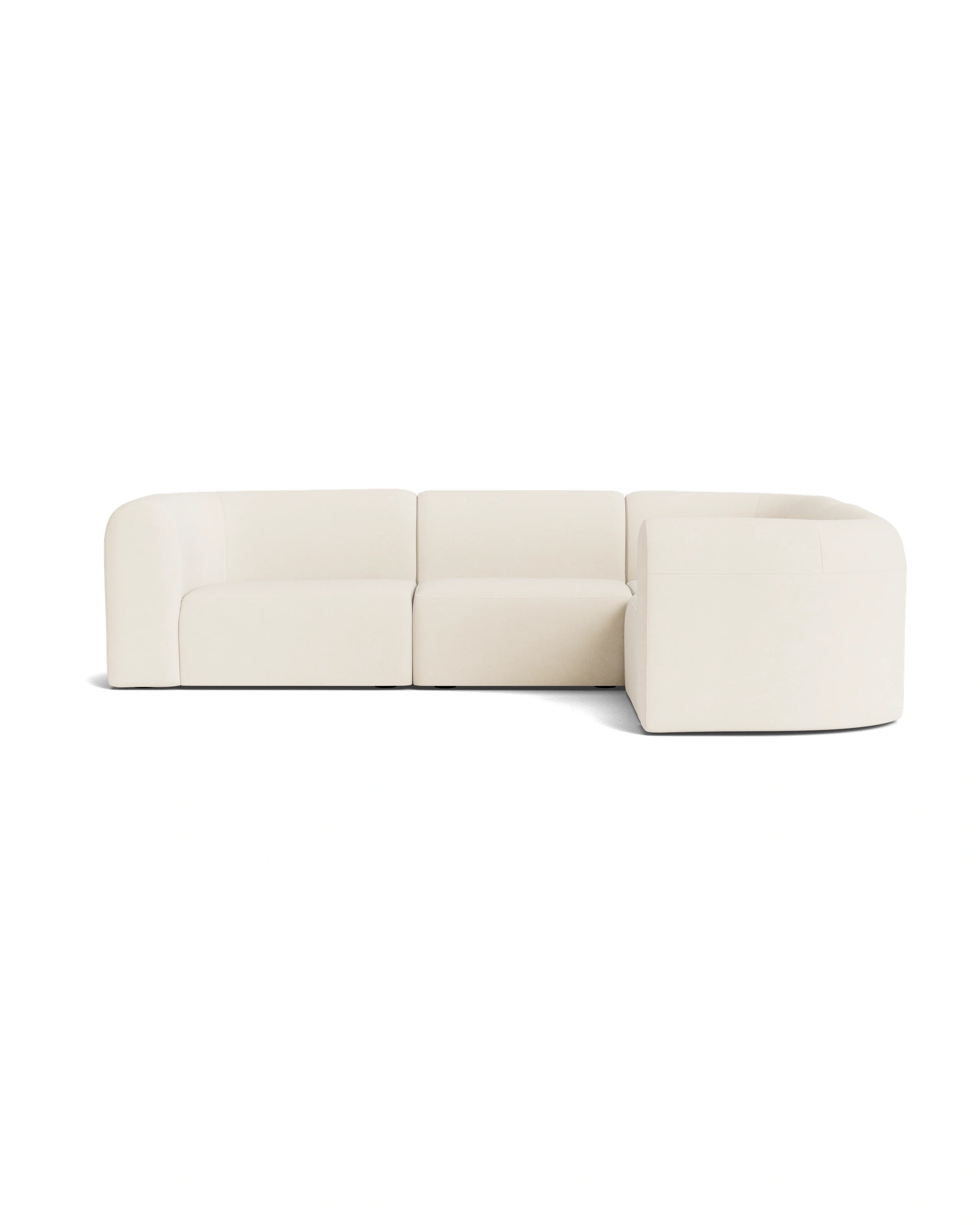 Berg RHF Closed Chaise Sofa - Fossil Vanilla