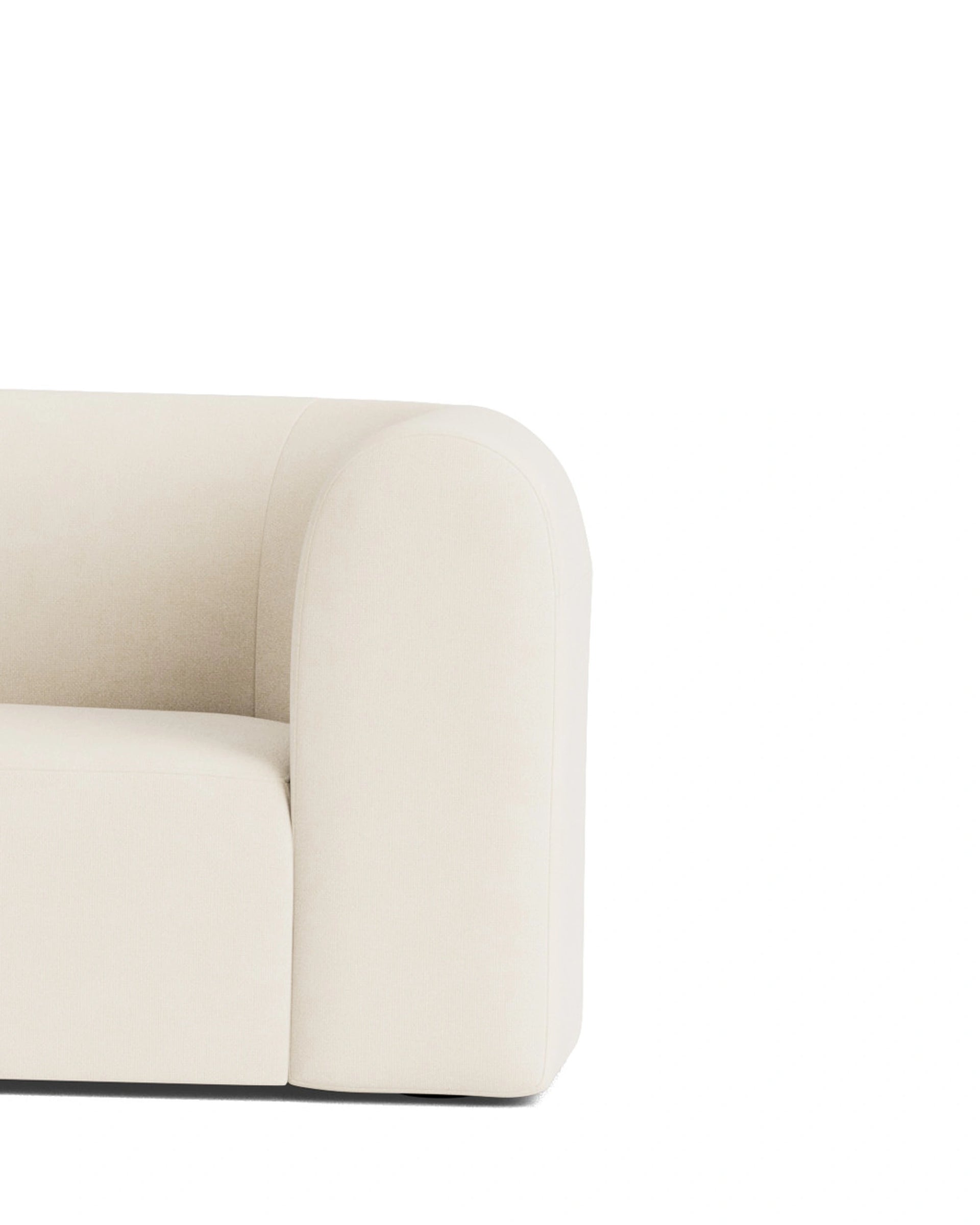Berg RHF Closed Chaise Sofa - Fossil Vanilla