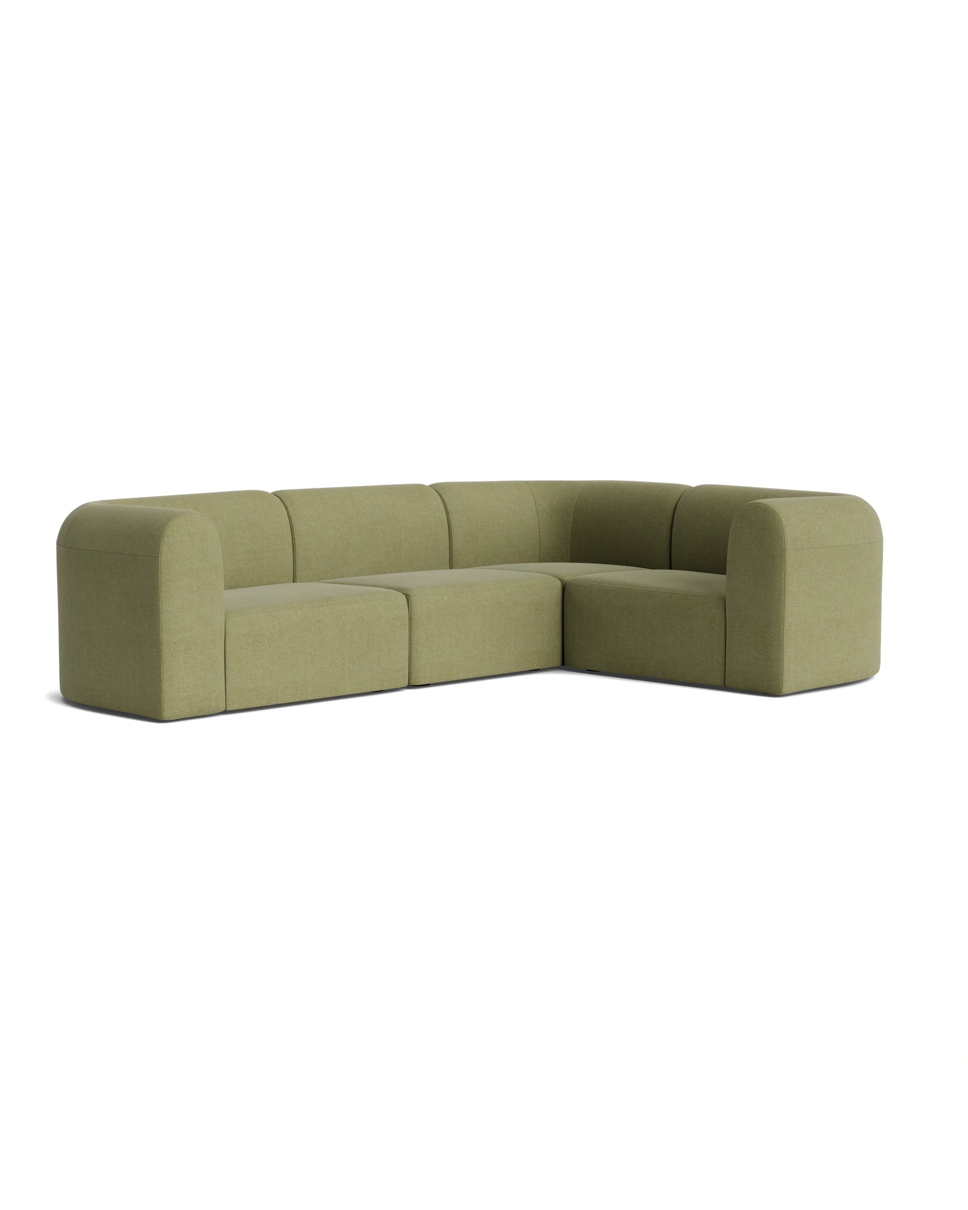 Berg RHF Closed Chaise Sofa - Fossil Eucalyptus
