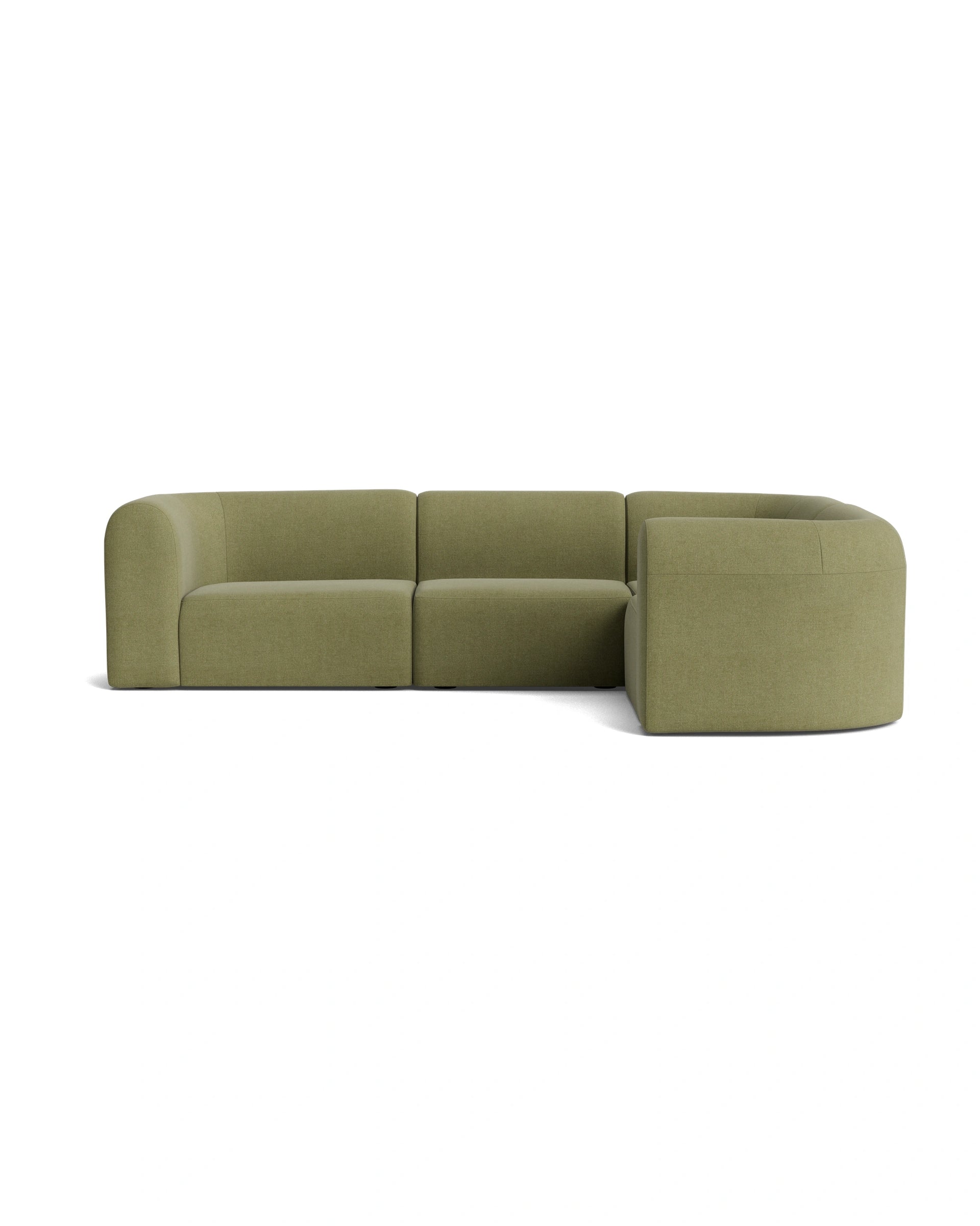 Berg RHF Closed Chaise Sofa - Fossil Eucalyptus