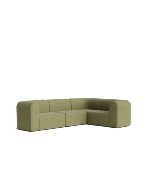Berg RHF Closed Chaise Sofa - Fossil Eucalyptus