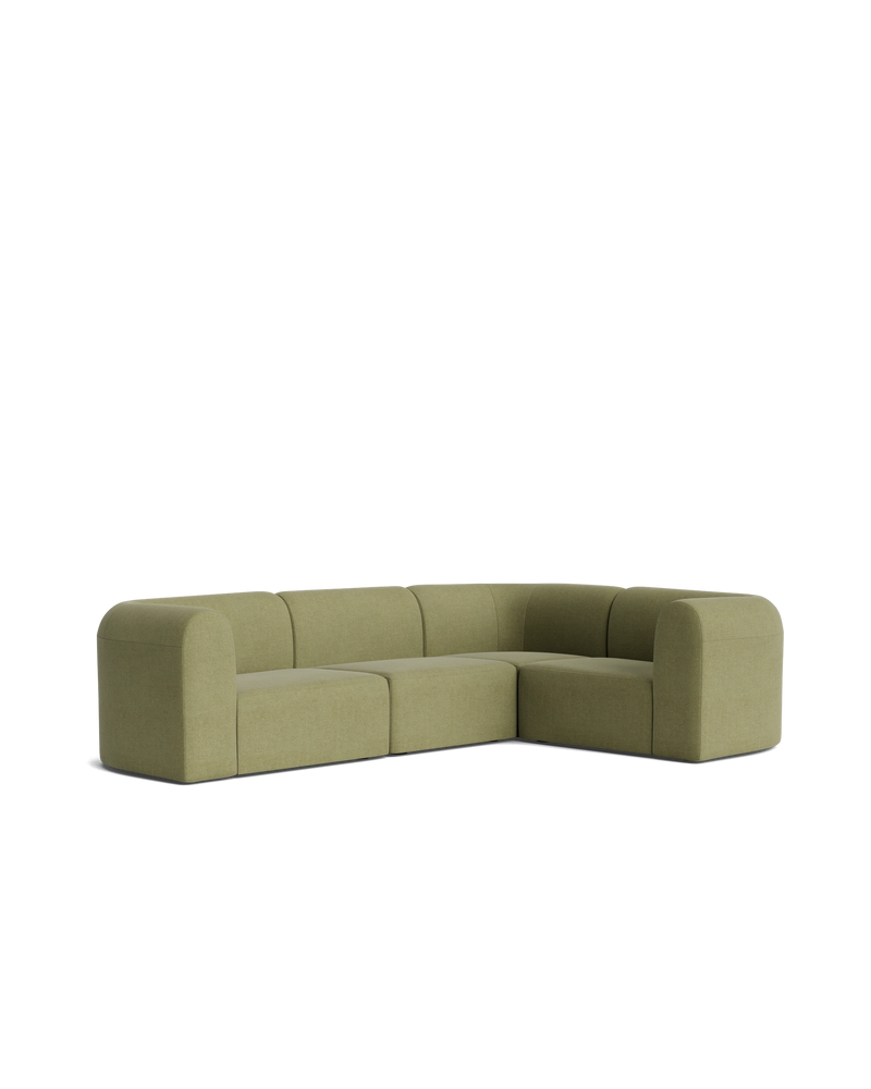 Berg RHF Closed Chaise Sofa - Fossil Eucalyptus