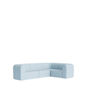 Berg RHF Closed Chaise Sofa - Fossil Powder Blue