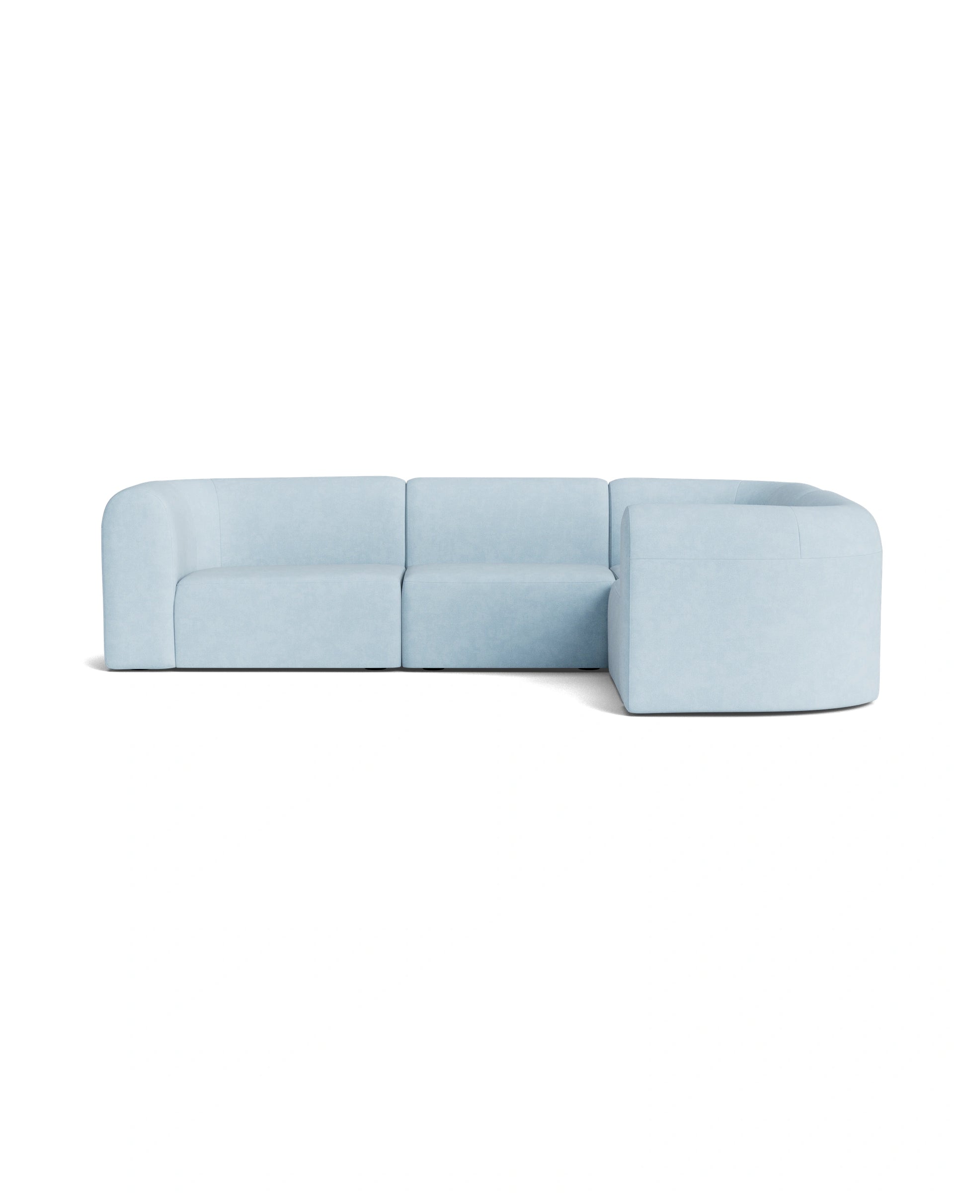 Berg RHF Closed Chaise Sofa - Fossil Powder Blue