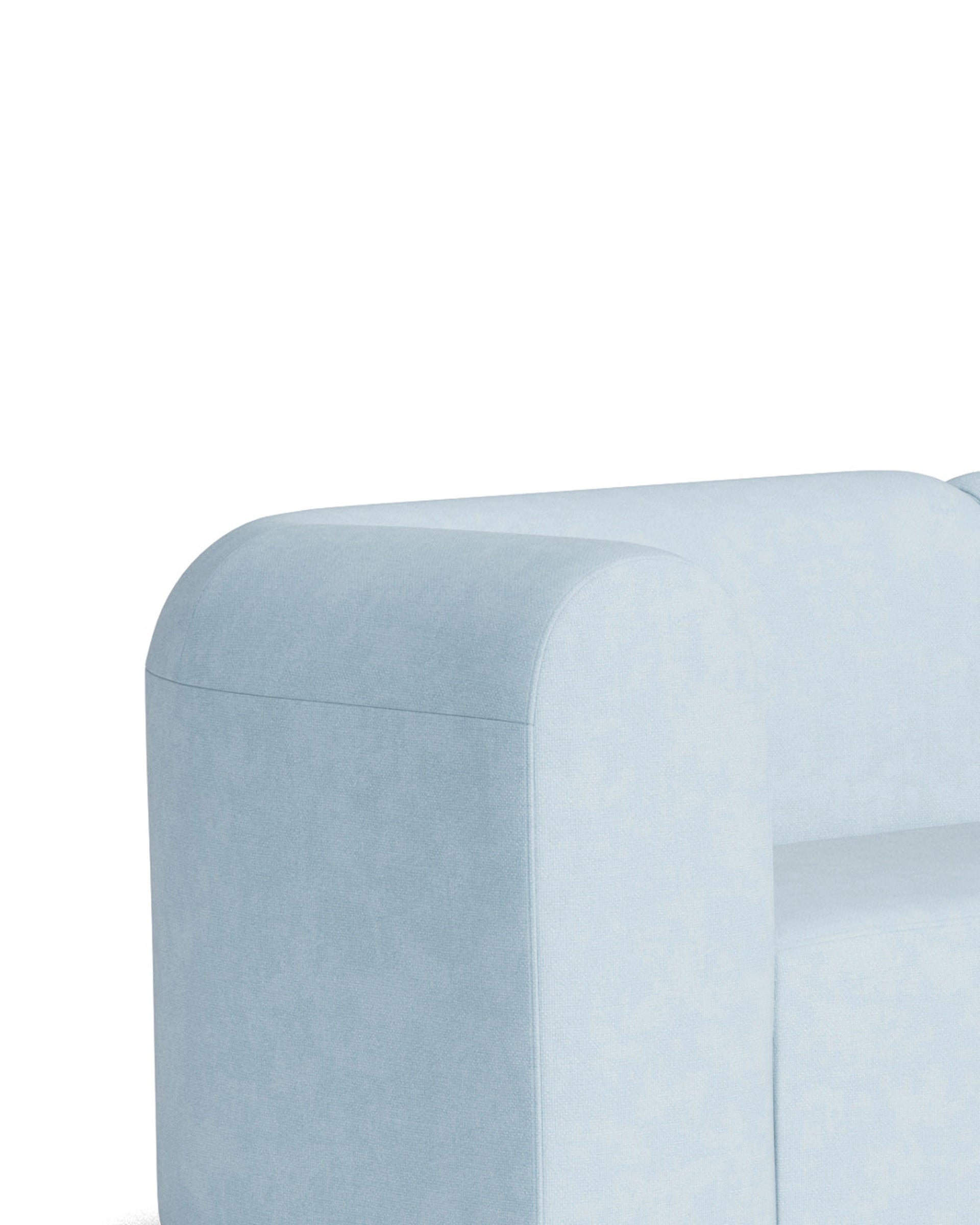 Berg RHF Closed Chaise Sofa - Fossil Powder Blue