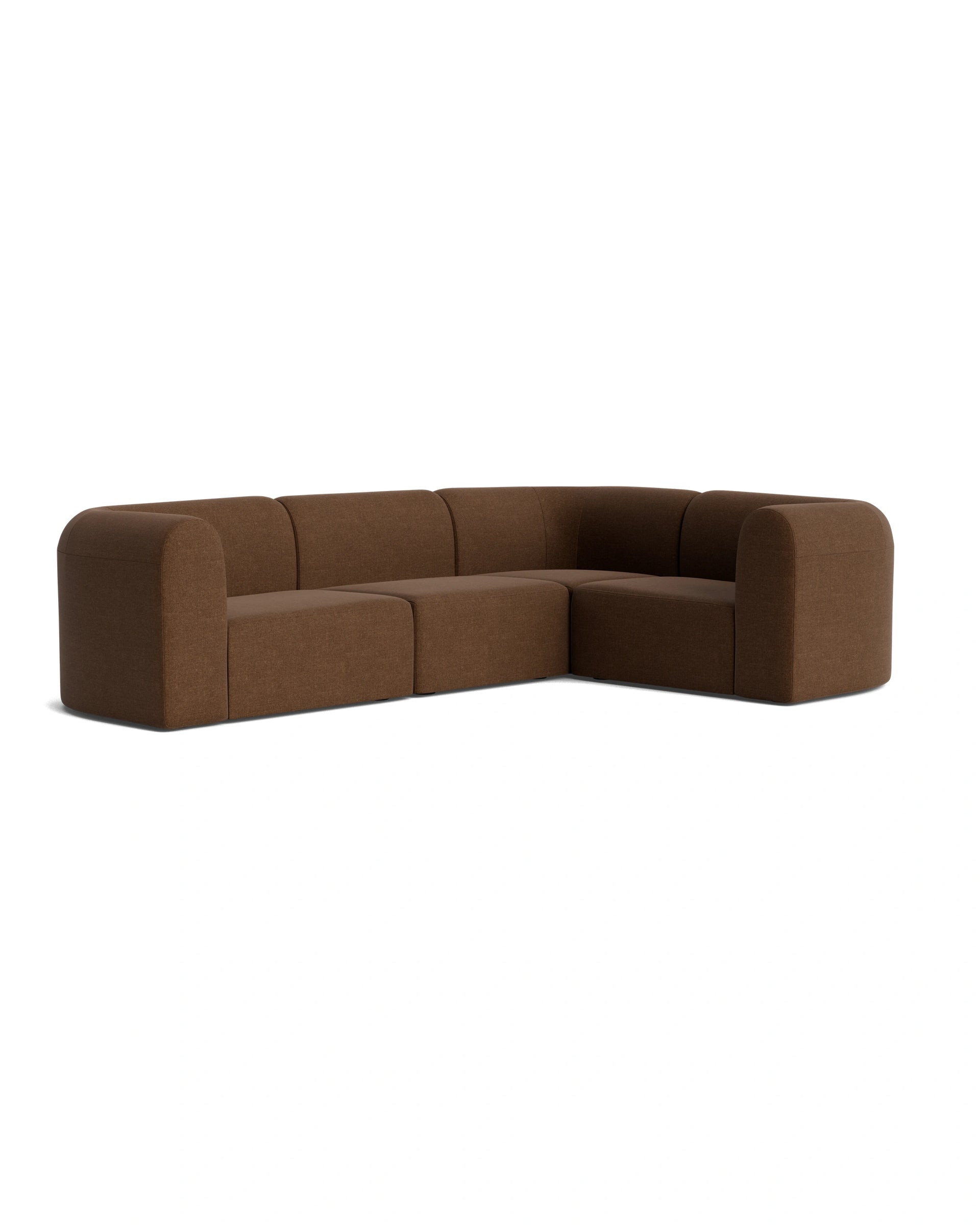 Berg RHF Closed Chaise Sofa - Fossil Chocolate