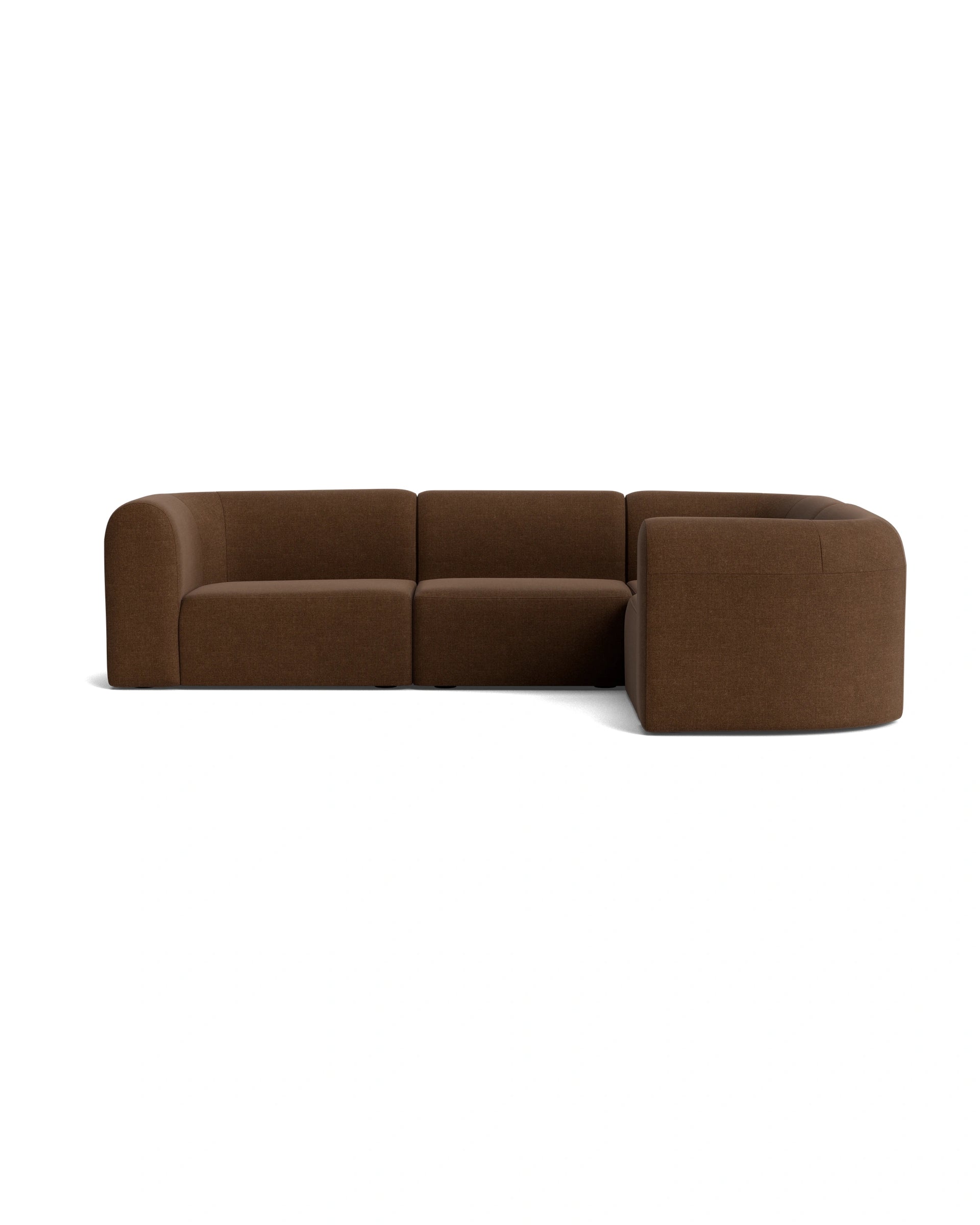 Berg RHF Closed Chaise Sofa - Fossil Chocolate