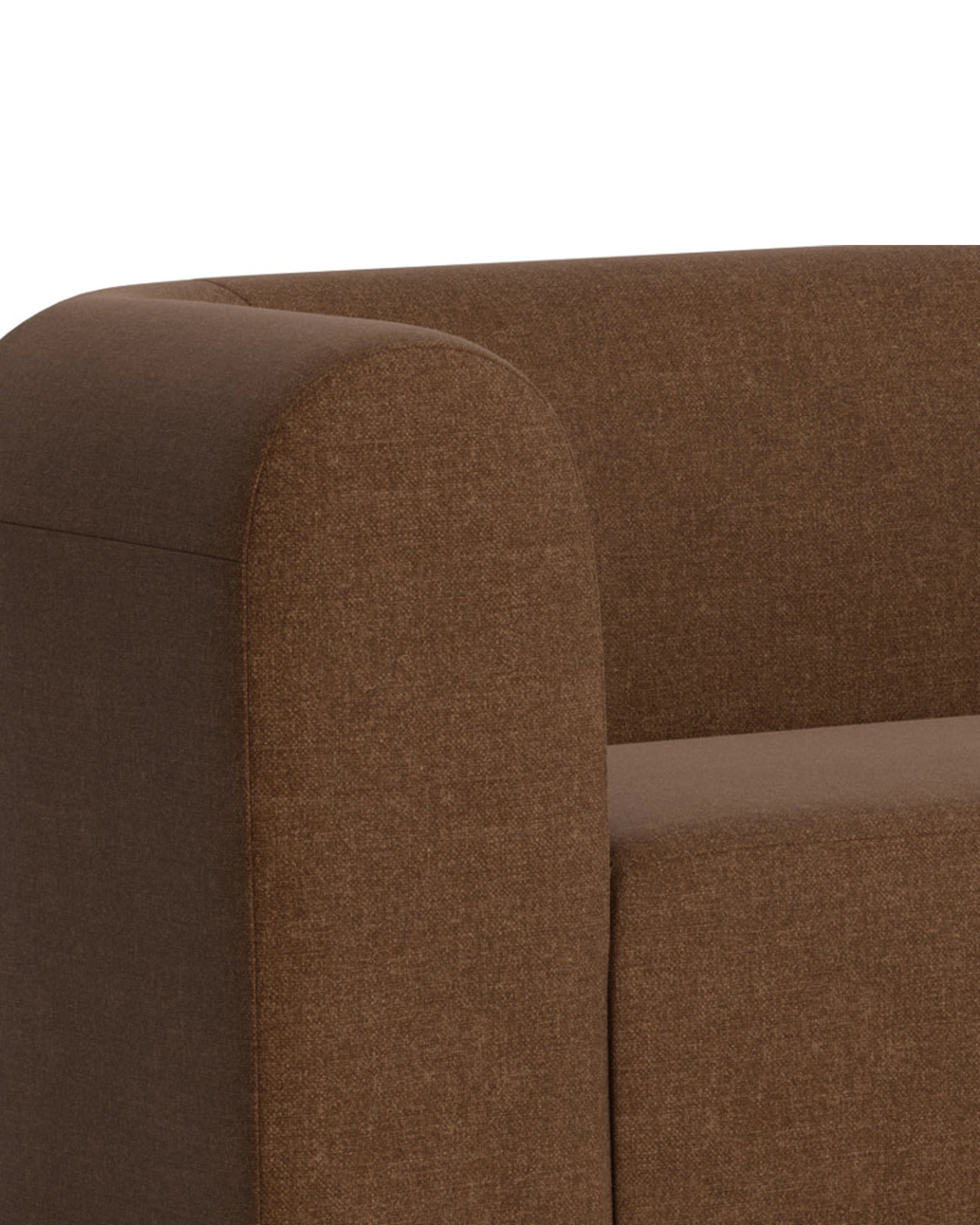 Berg RHF Closed Chaise Sofa - Fossil Chocolate
