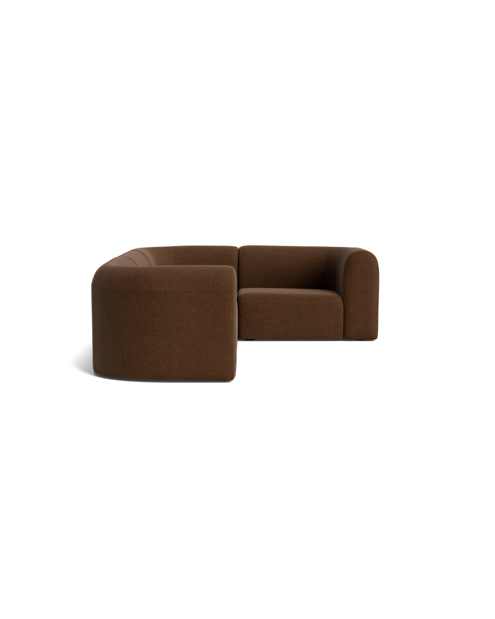 Berg RHF Closed Chaise Sofa - Fossil Chocolate